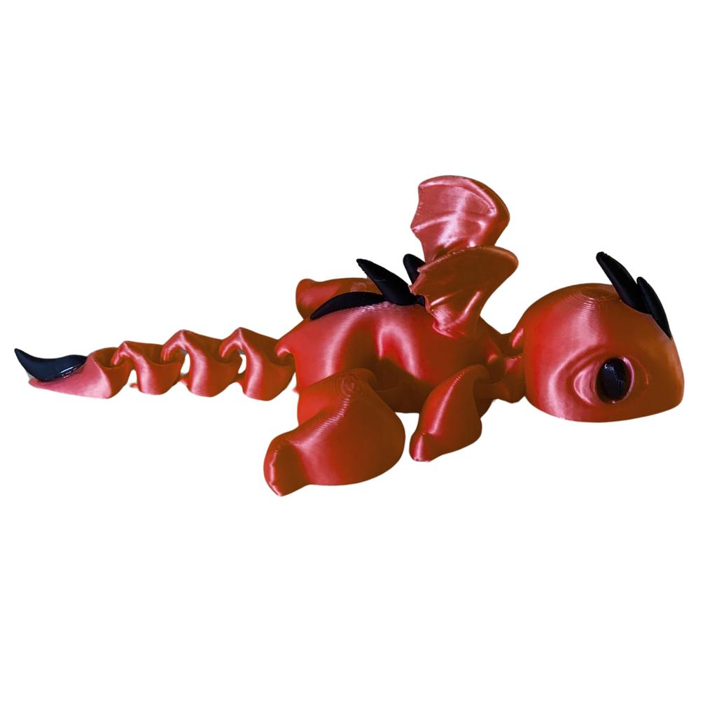 3D Printed Articulated Dragon – Random Color – Flexible Fantasy Toy – 1 Dragon Per Order