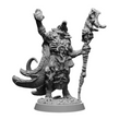 Dragonfolk Shaman Miniature – 32mm – Unpainted Resin Figure