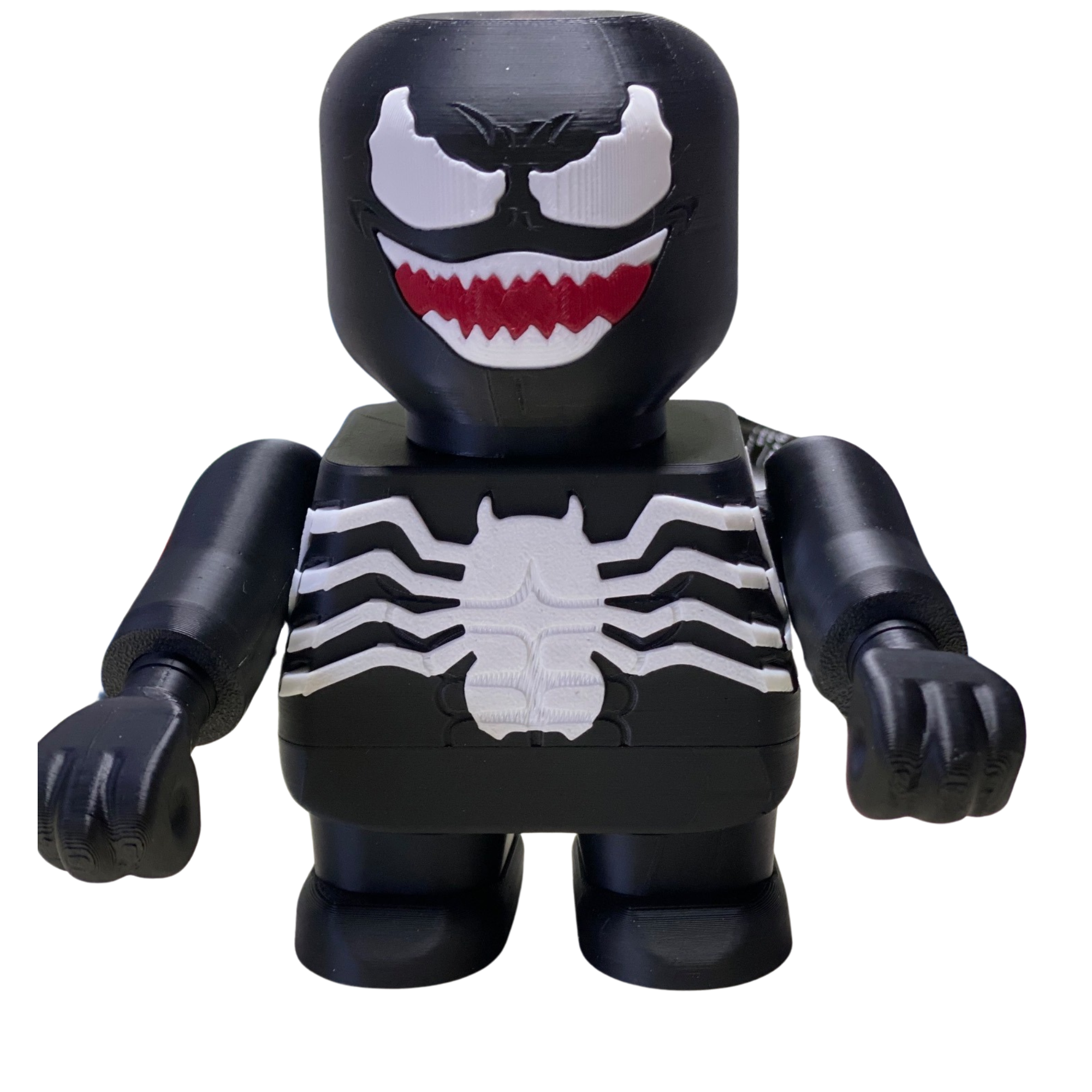 3D Printed Venom-Inspired Figurine – Bold Fan Art Display