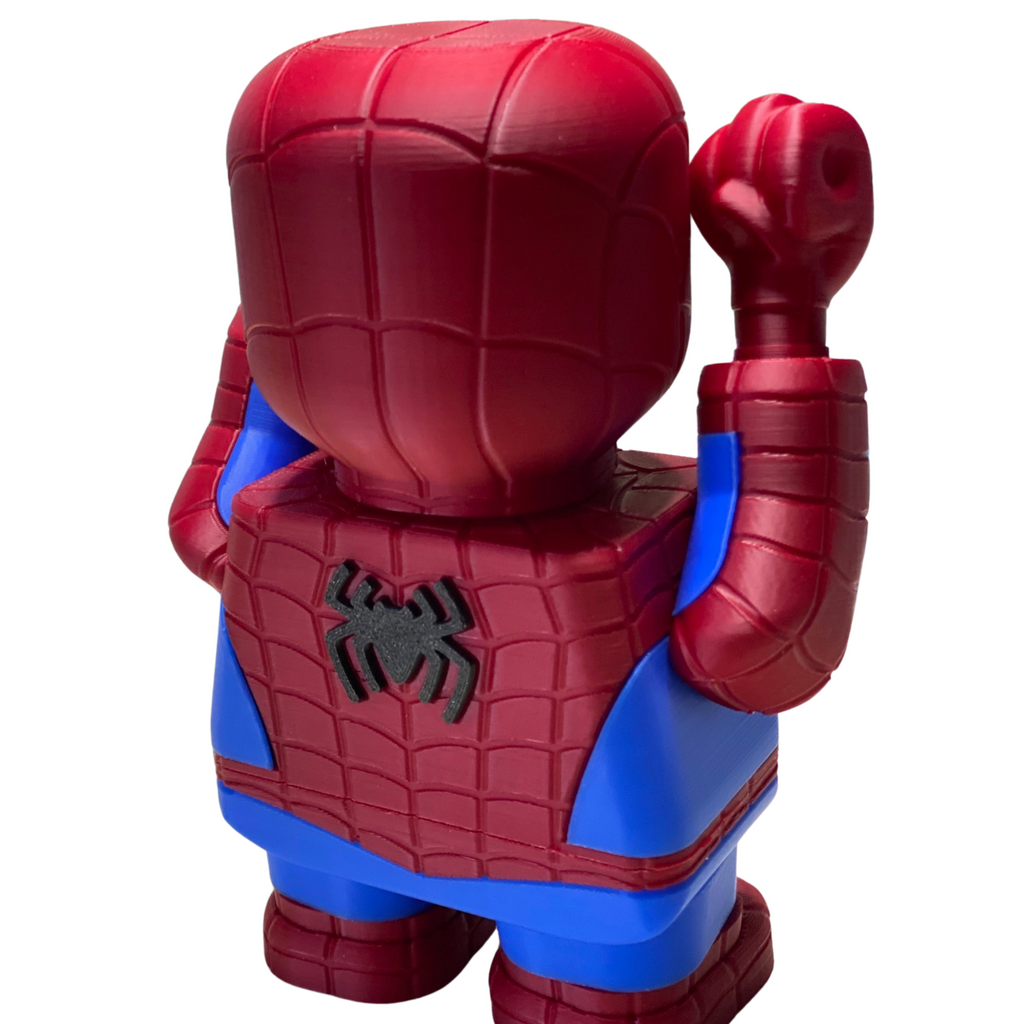 3D Printed Spider Hero Figurine – Classic Red & Blue Suit – Collectible Fan Art