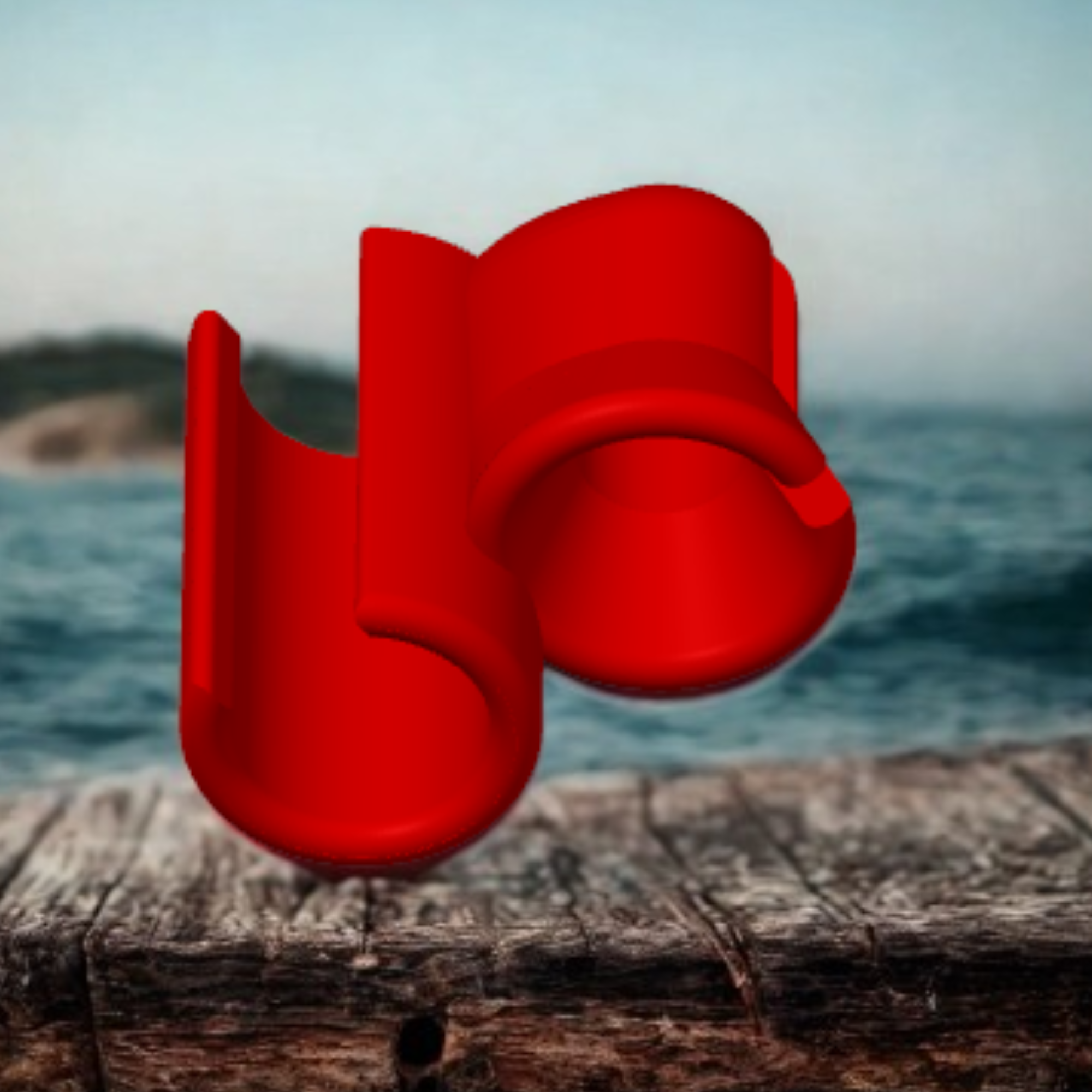 BuildInk™ Red PETG Rod Clip Set – 3-Pack Assorted Sizes – 3D Printed Fishing Pole Holders / Line Guides