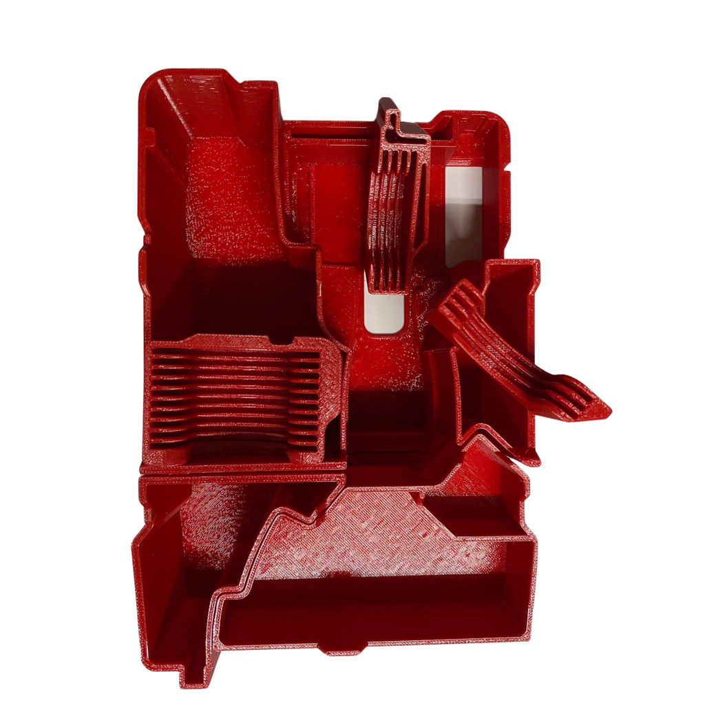 Custom Red Tool Organizer Insert – Modular 3D Printed Packout Tray – Multi-Compartment Layout with Dividers