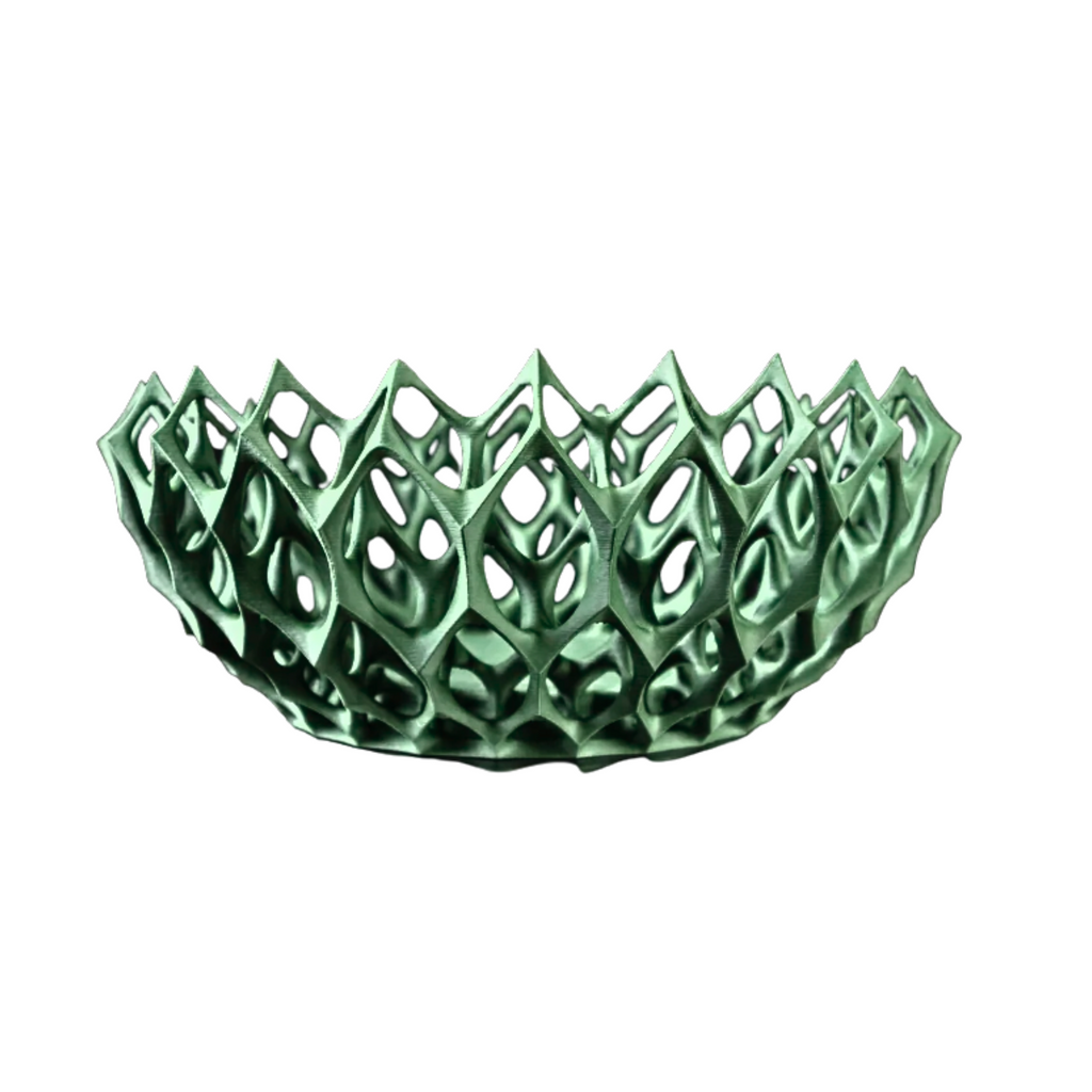 BuildInk™ 3D Printed Decorative Bowl – Modern Lattice Design – 8” Wide Centerpiece – Made in USA