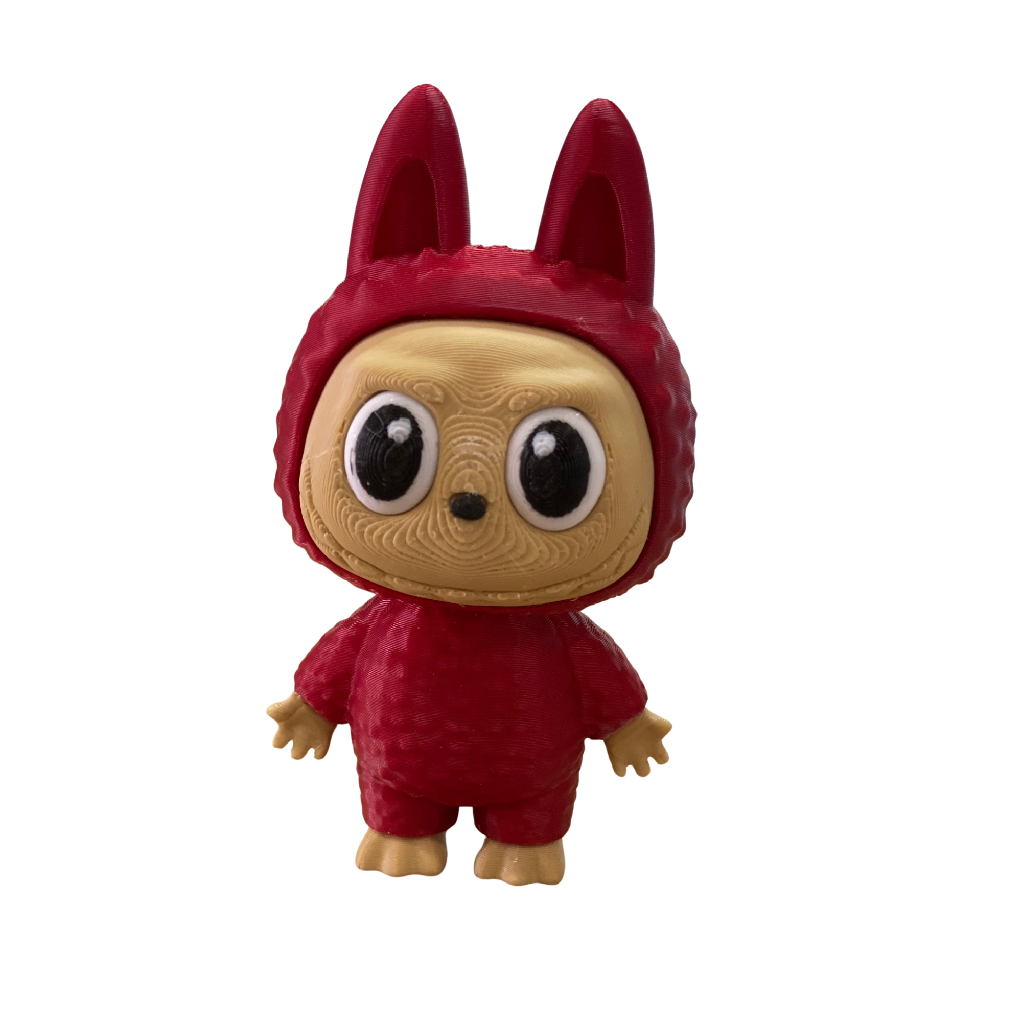 3D Printed Cute Collectible Figure – Multicolor Bunny Suit – Hand-Assembled