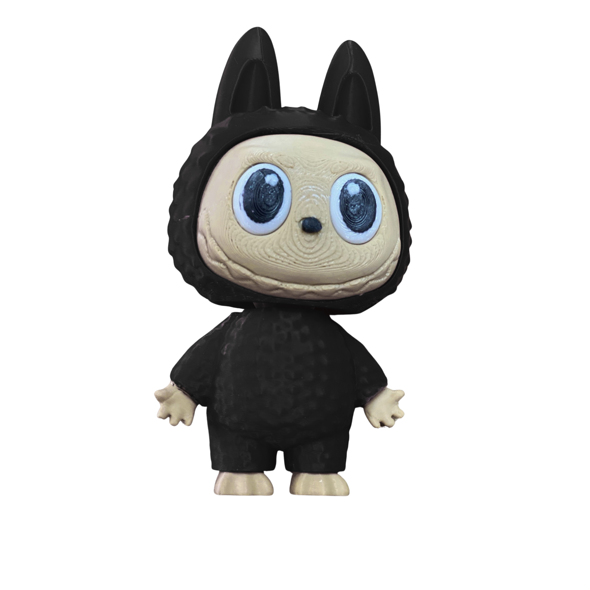 3D Printed Cute Collectible Figure – Multicolor Bunny Suit – Hand-Assembled