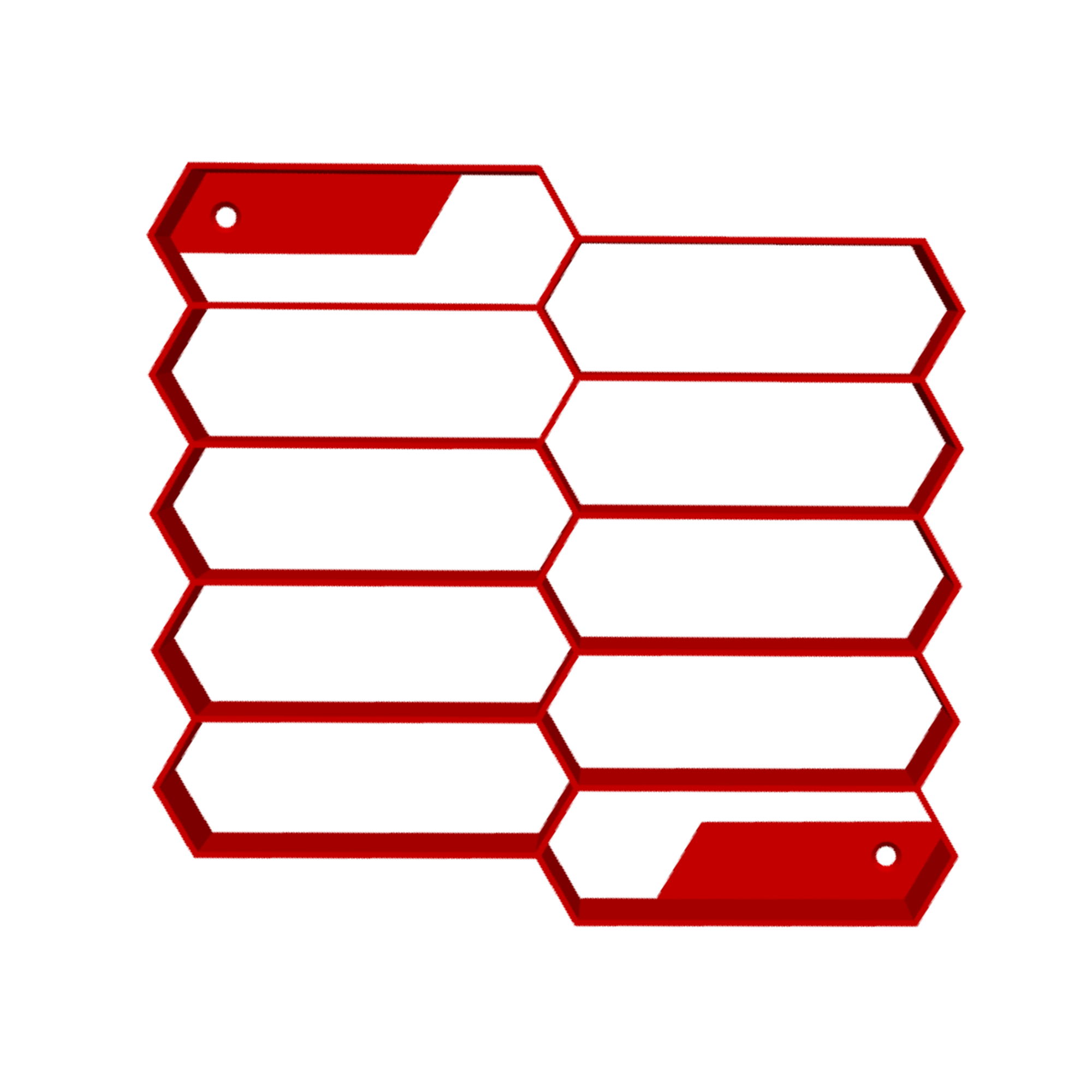 3D Printed Hexagonal Hot Wheels Shelf – Wall Mounted Display Rack – Multiple Color Options