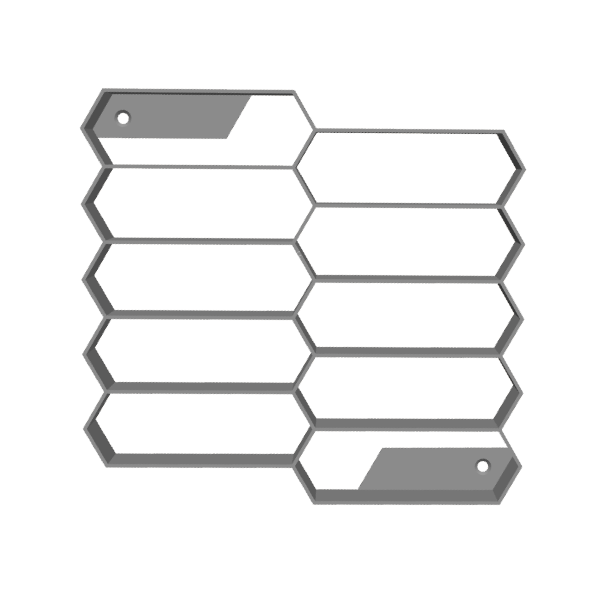 3D Printed Hexagonal Hot Wheels Shelf – Wall Mounted Display Rack – Multiple Color Options