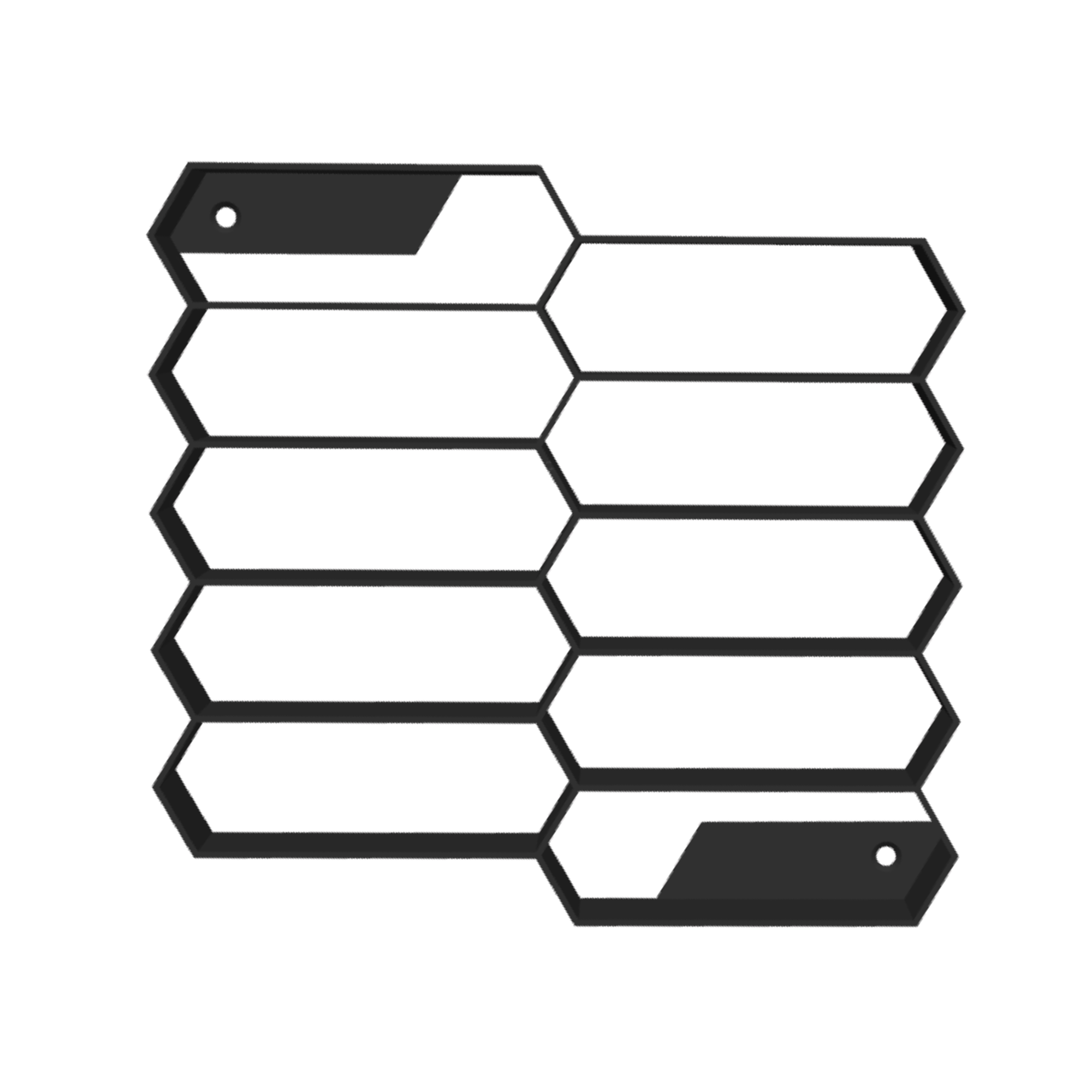 3D Printed Hexagonal Hot Wheels Shelf – Wall Mounted Display Rack – Multiple Color Options