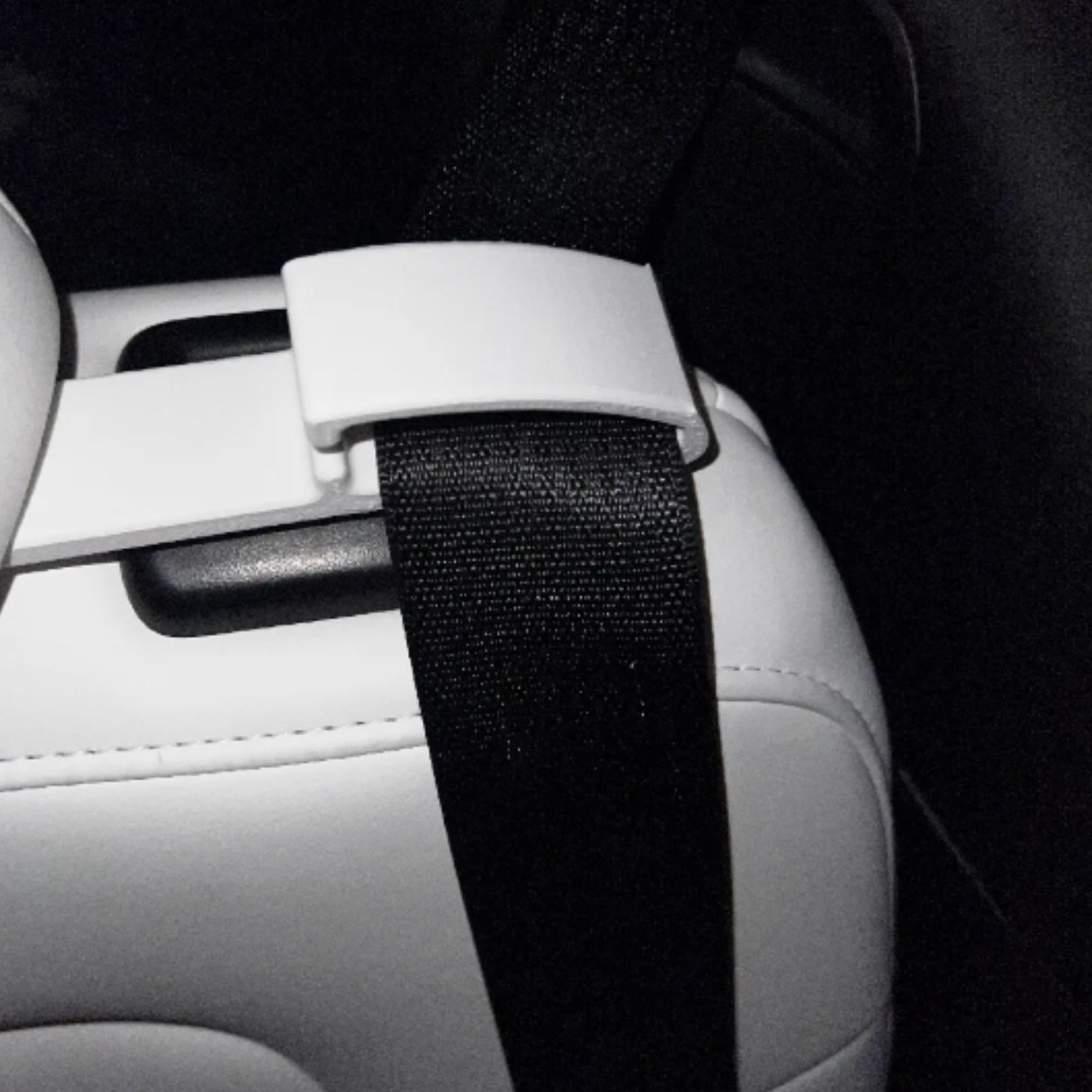 BuildInk 3D Printed Tesla Model Y Rear Seatbelt Guide – PETG Durable Clip (White)