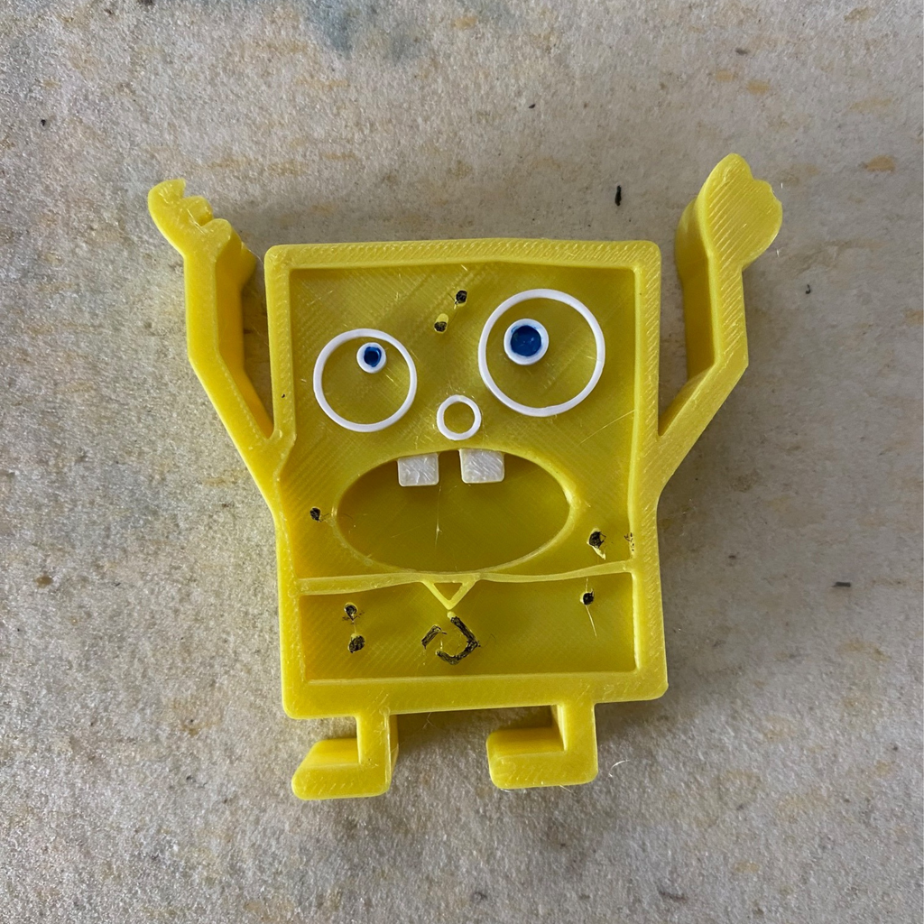 Funny 3D Printed Toothbrush Holder – Cartoon Character Design – Wall Mount Bathroom Organizer