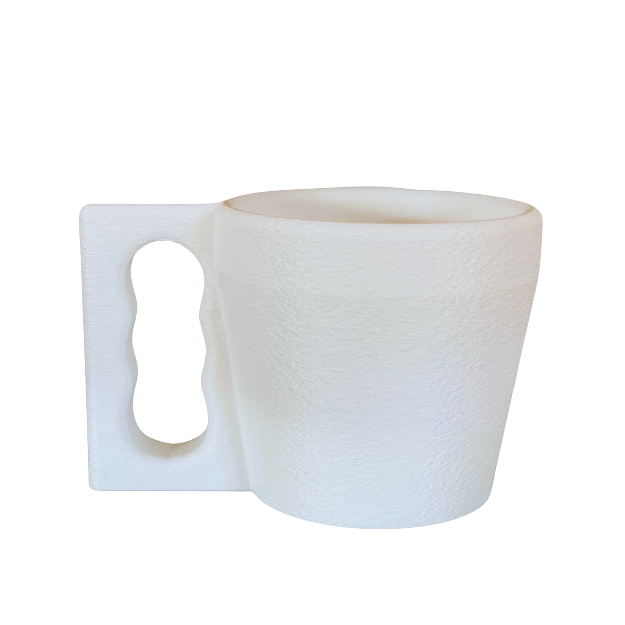 Ice Cream Pint Holder with Spoon Slot – Cozy Grip with Fuzzy Texture – Fits Standard Pints – Comfortable Ergonomic Handle (White)