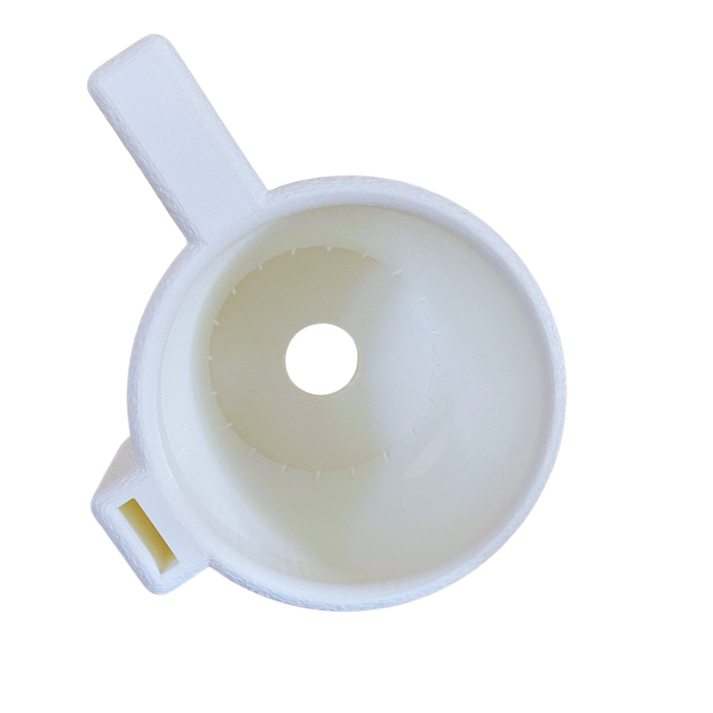 Ice Cream Pint Holder with Spoon Slot – Cozy Grip with Fuzzy Texture – Fits Standard Pints – Comfortable Ergonomic Handle (White)