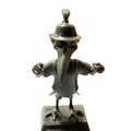Resin Figurine – Cartoon Crow Character with Hat – 4" Tall Collectible Statue