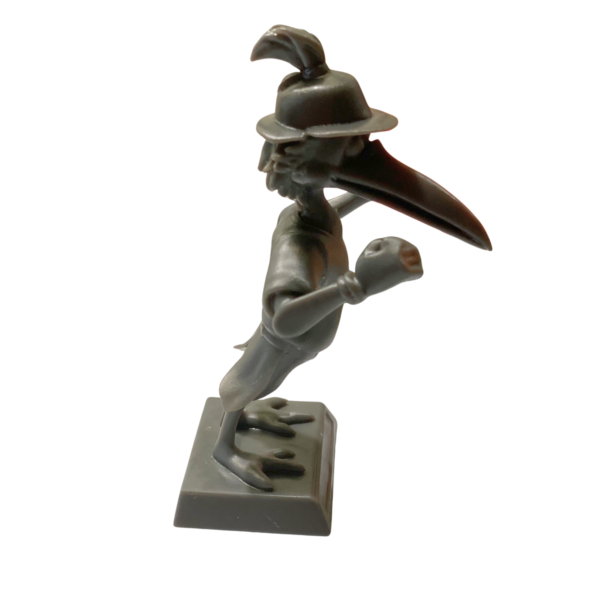 Resin Figurine – Cartoon Crow Character with Hat – 4" Tall Collectible Statue