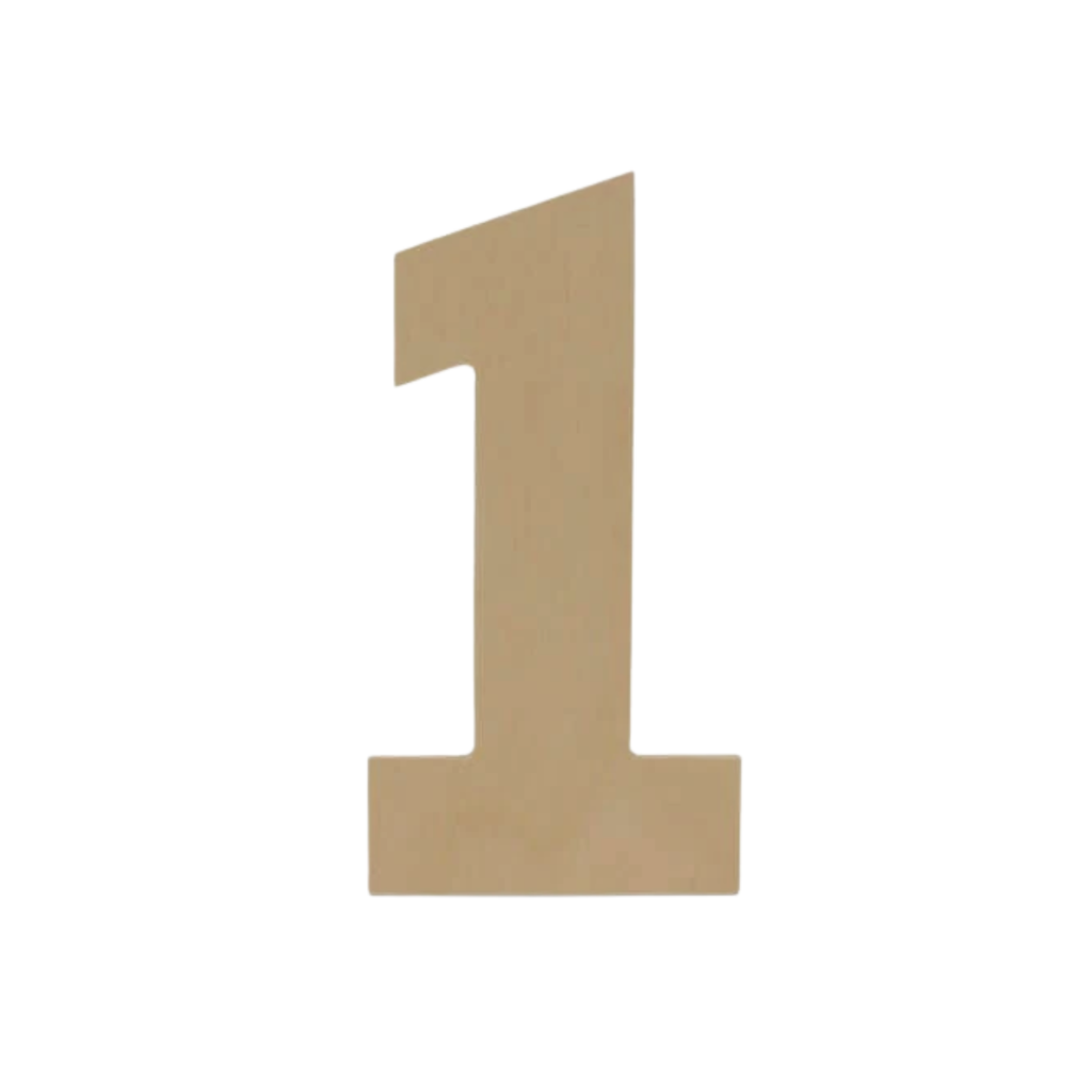 Wooden Number Cutout 6" – 3mm Baltic Birch – DIY Craft Decoration