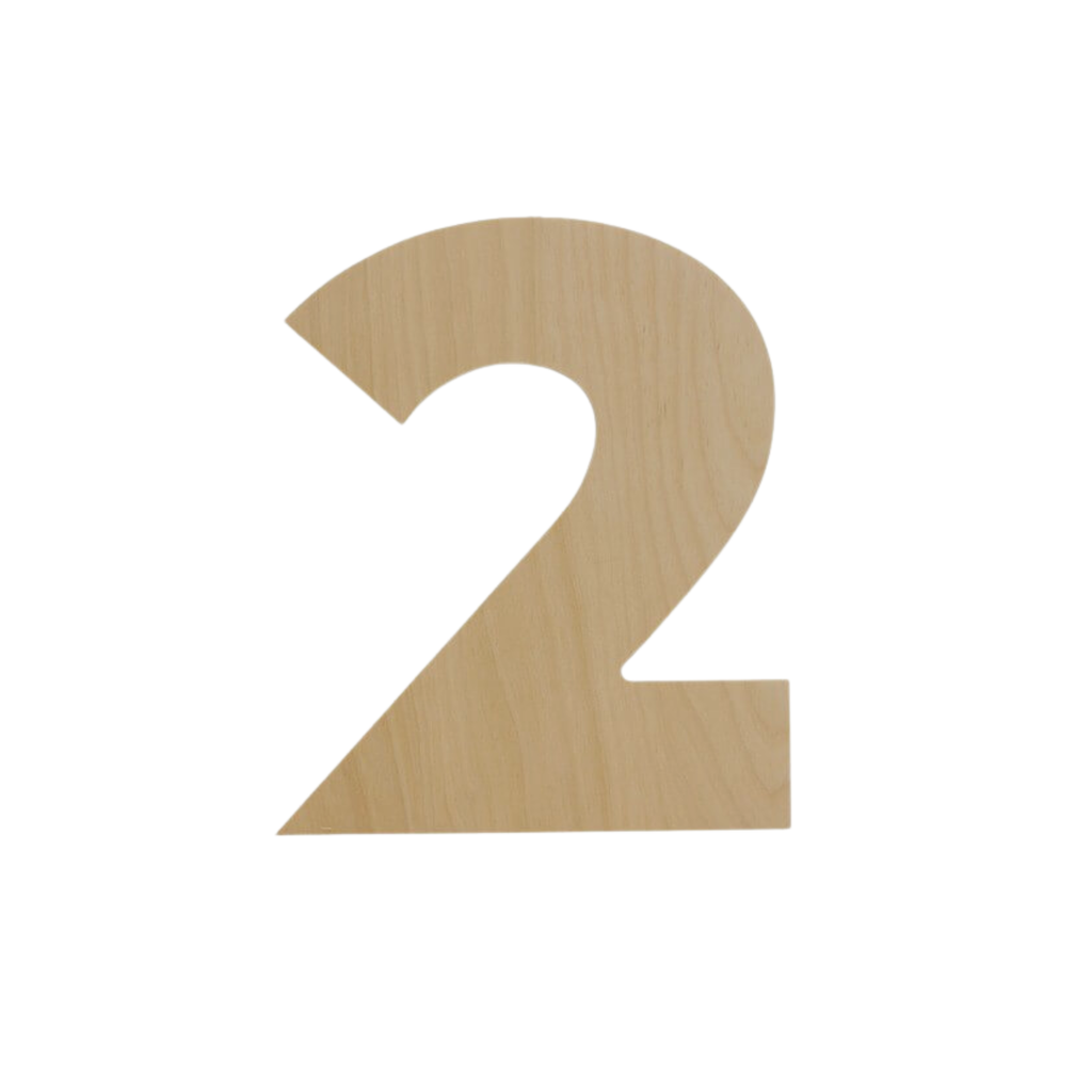 Wooden Number Cutout 6" – 3mm Baltic Birch – DIY Craft Decoration