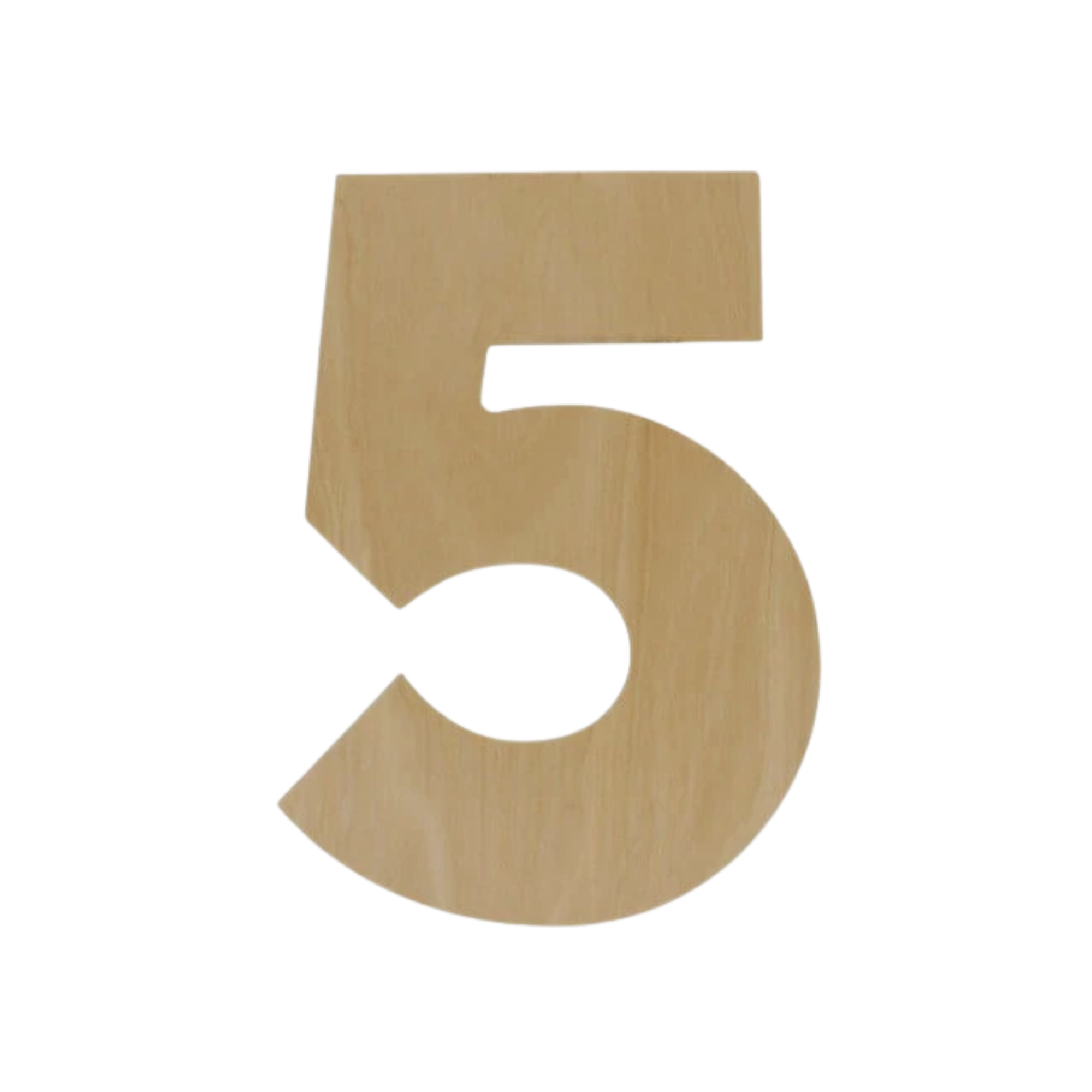 Wooden Number Cutout 8" – 3mm Baltic Birch – Unfinished Craft Decor
