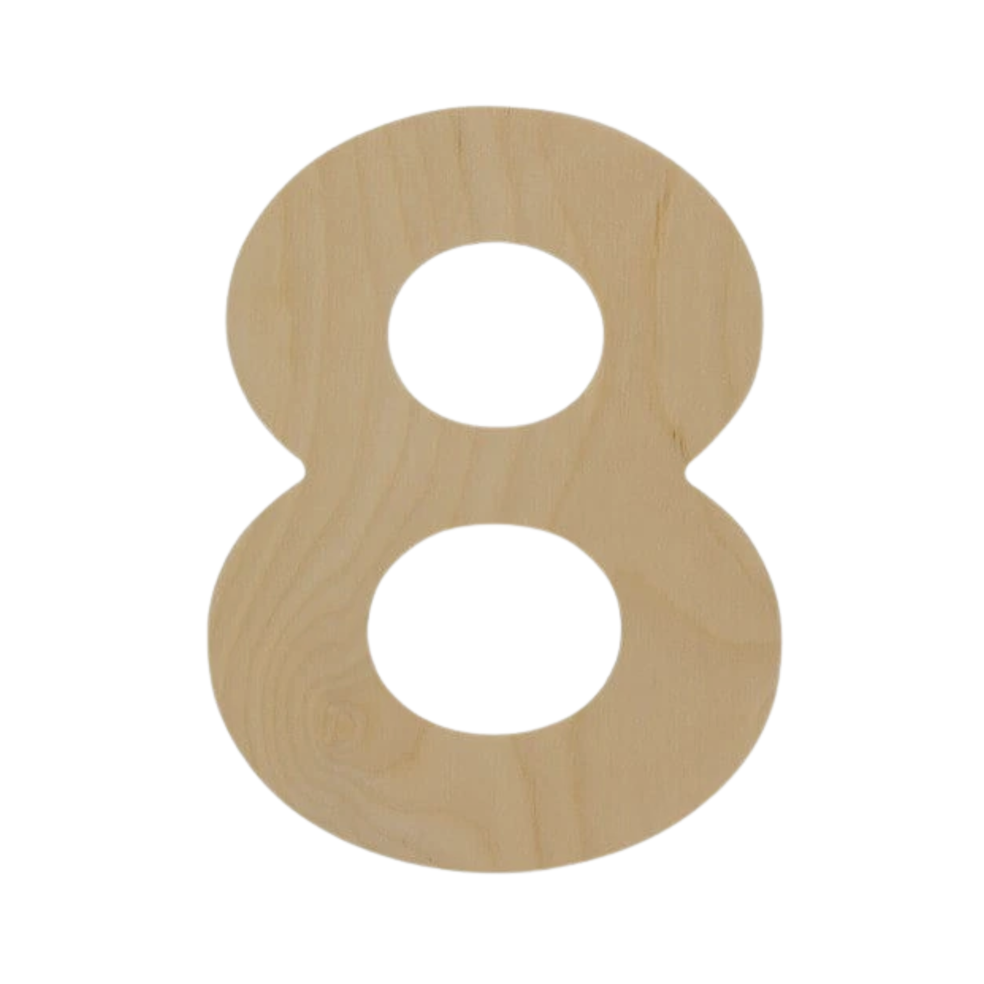 Wooden Number Cutout 6" – 3mm Baltic Birch – DIY Craft Decoration