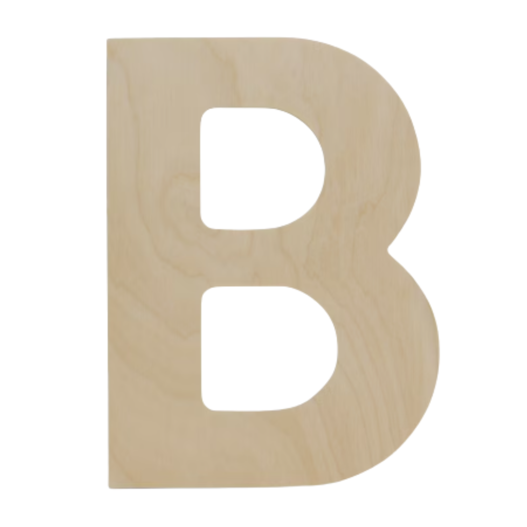 Unfinished Wooden Letters – 4", 6", 8" Baltic Birch Wood Cutouts 3mm DIY Crafts