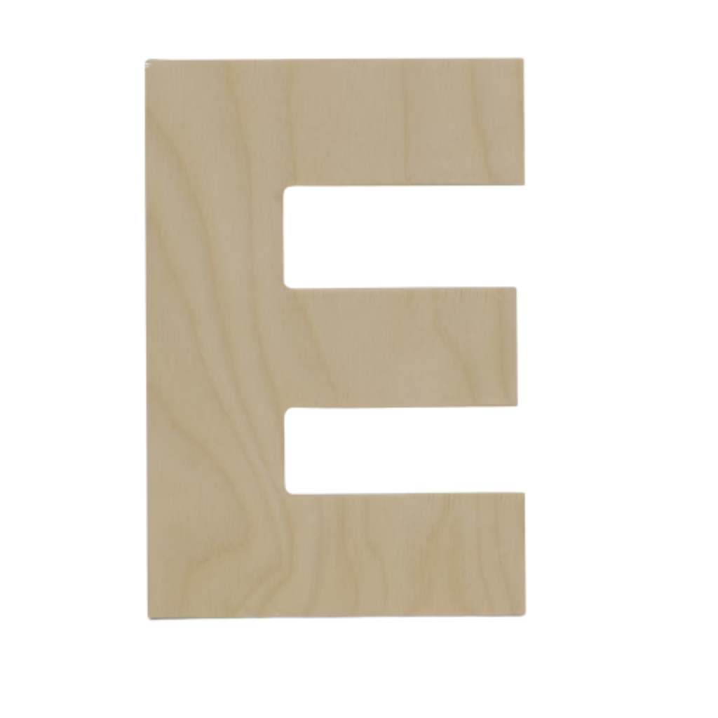Unfinished Wooden Letters – 4", 6", 8" Baltic Birch Wood Cutouts 3mm DIY Crafts