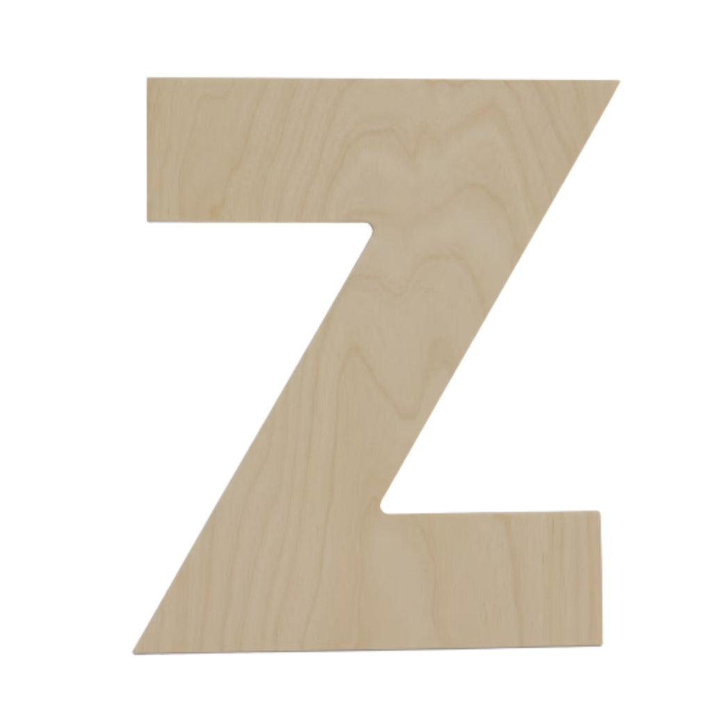 Unfinished Wooden Letters – 4", 6", 8" Baltic Birch Wood Cutouts 3mm DIY Crafts