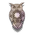 Wooden Owl Wall Art – Laser Cut & Engraved – 10 x 6 in – 3mm Wood