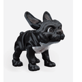 3D Printed Bulldog Figurine Black & White – Handmade Dog Decor 4 Inch