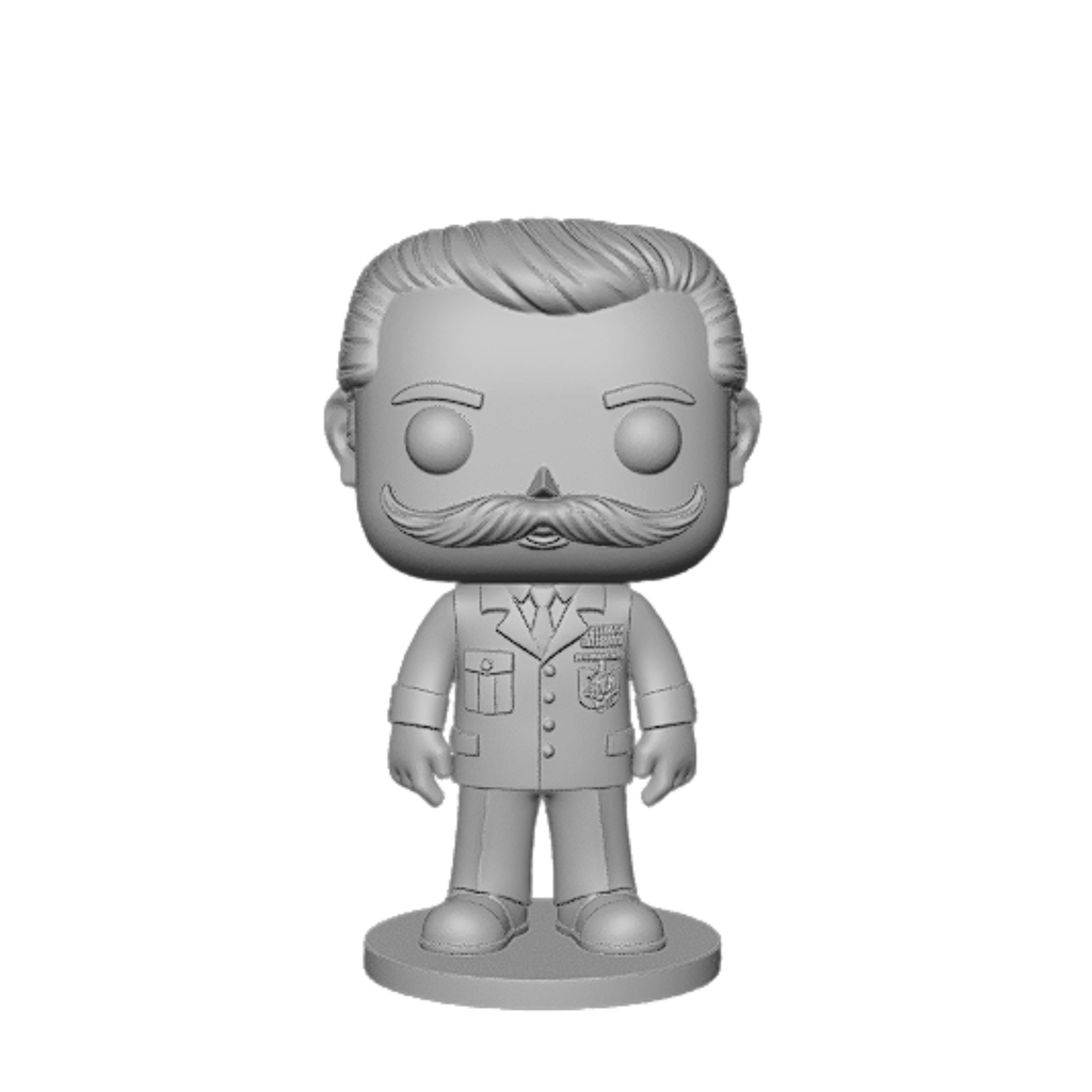 32mm Resin Miniature Figure – “The Dictator” Style Character – Grey/Black – Unpainted