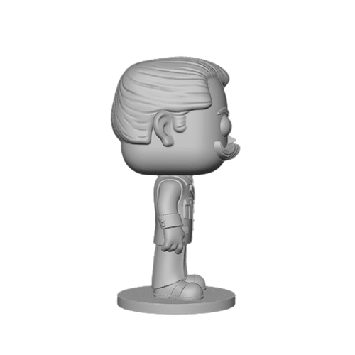 32mm Resin Miniature Figure – “The Dictator” Style Character – Grey/Black – Unpainted