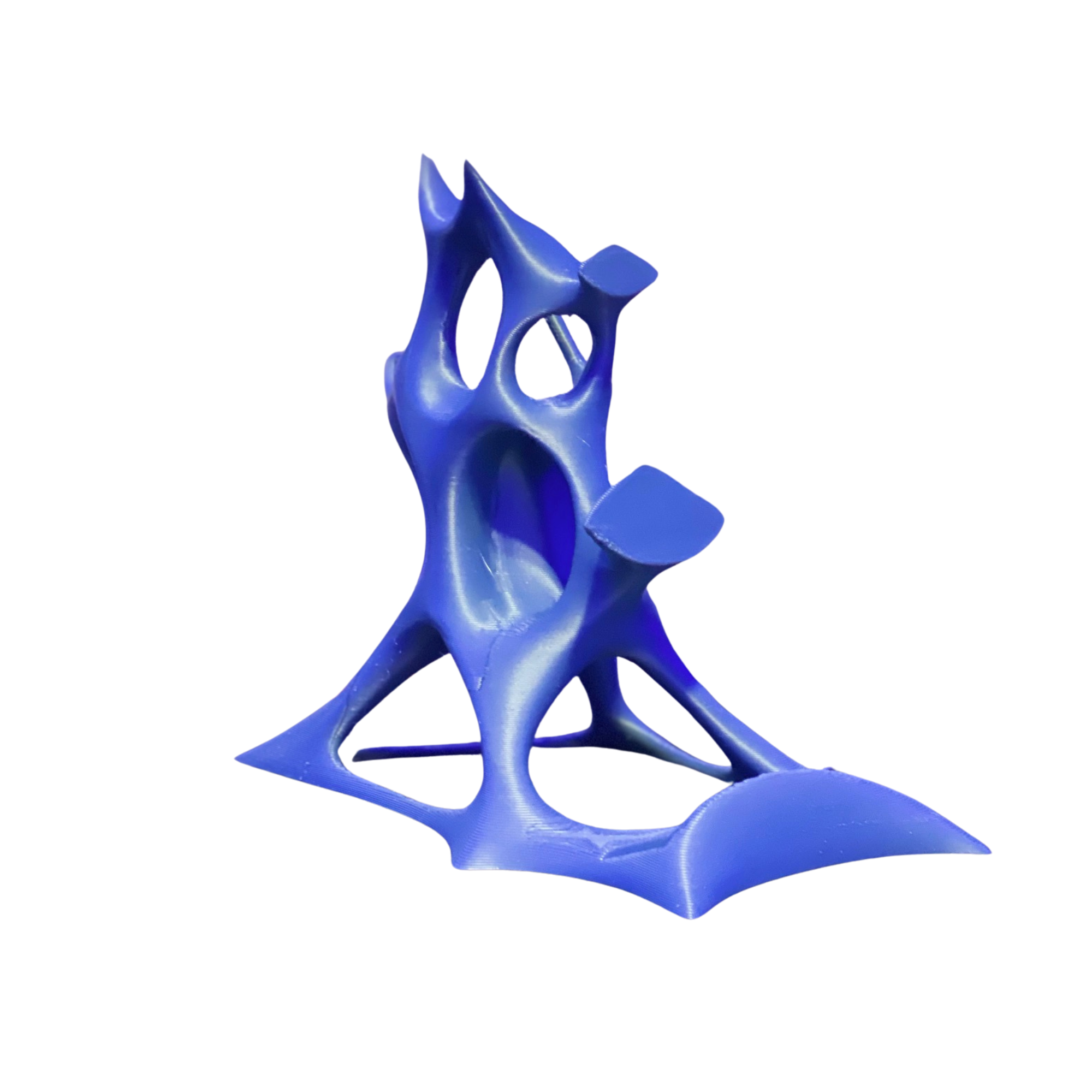 3D Printed Organic Phone Stand – Modern Abstract Desk Phone Holder – Unique Futuristic Design