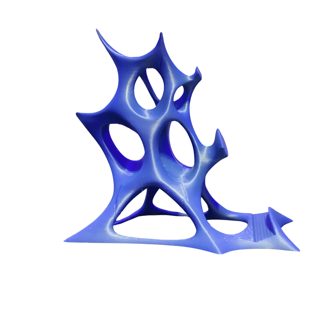 3D Printed Organic Phone Stand – Modern Abstract Desk Phone Holder – Unique Futuristic Design