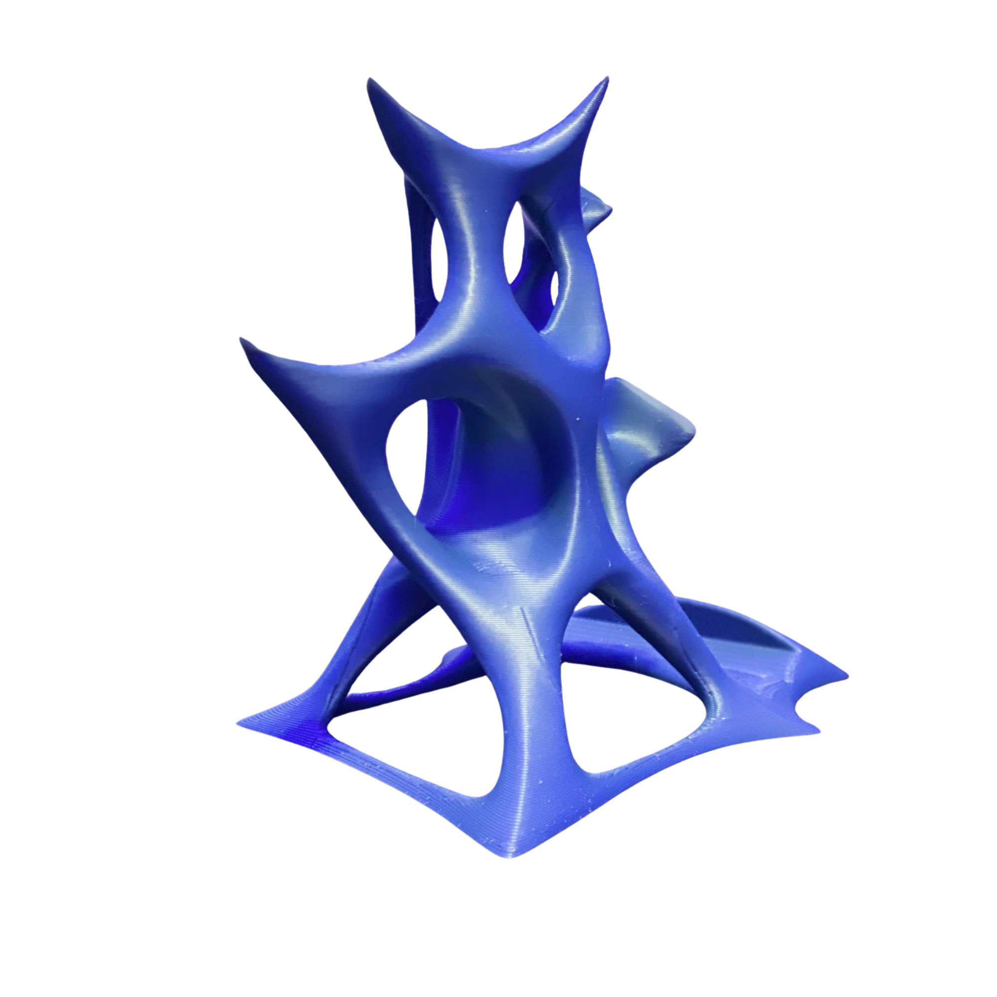 3D Printed Organic Phone Stand – Modern Abstract Desk Phone Holder – Unique Futuristic Design