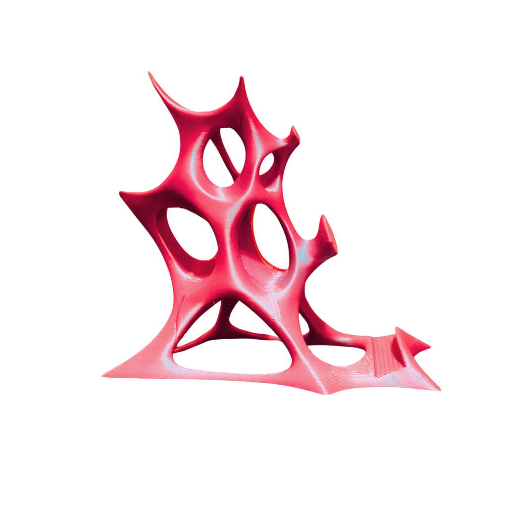 3D Printed Organic Phone Stand – Modern Abstract Desk Phone Holder – Unique Futuristic Design