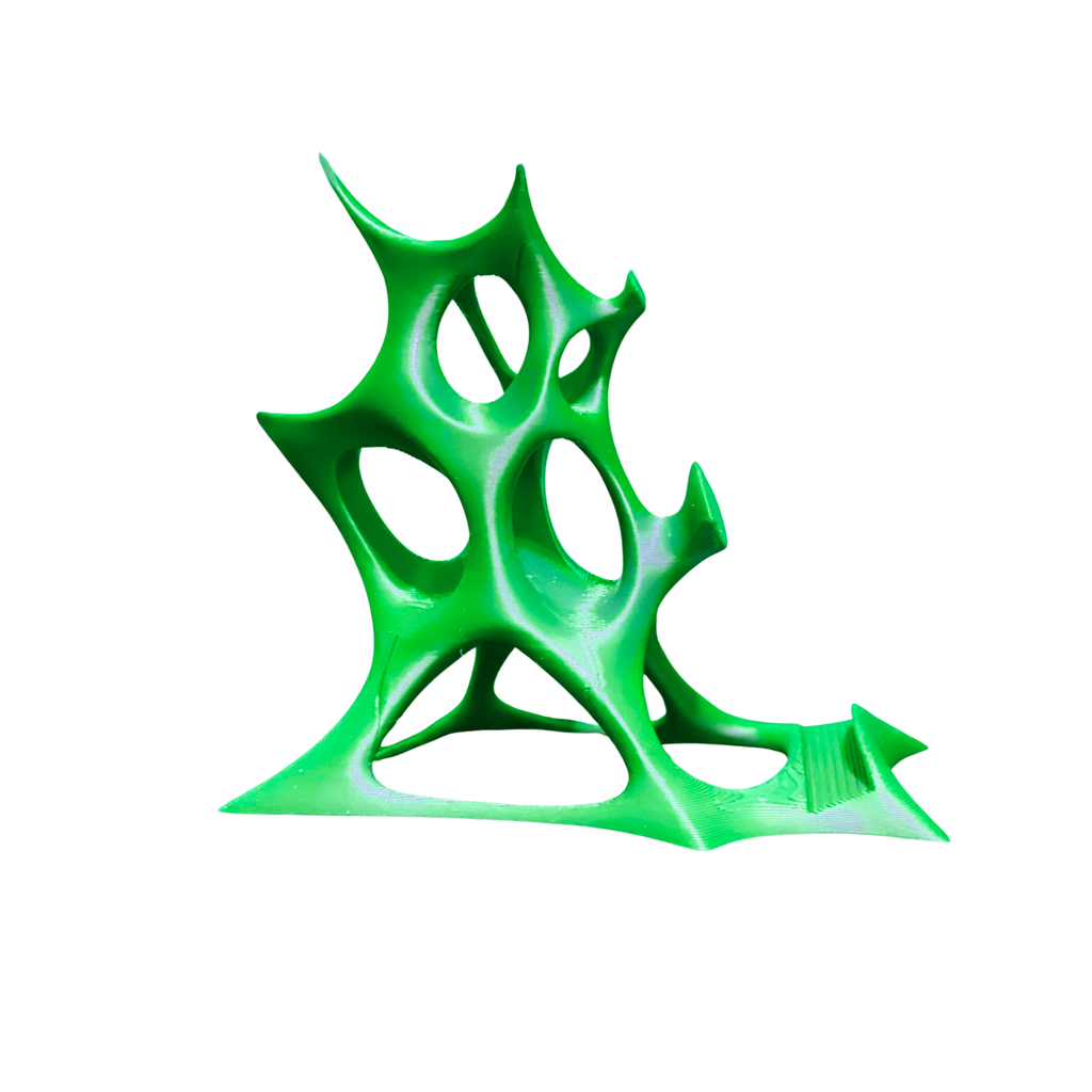 3D Printed Organic Phone Stand – Modern Abstract Desk Phone Holder – Unique Futuristic Design