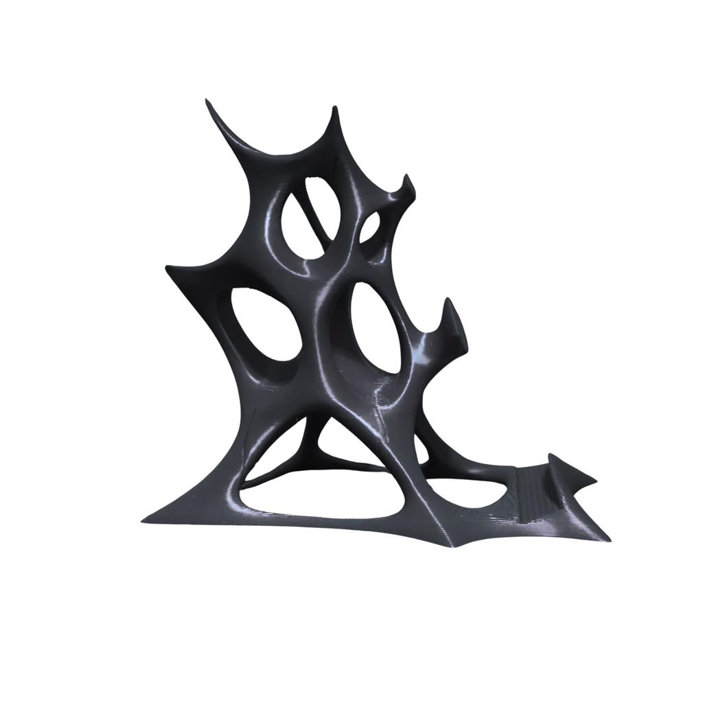 3D Printed Organic Phone Stand – Modern Abstract Desk Phone Holder – Unique Futuristic Design