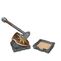 Viking Axe Pen Holder Desk Organizer – Fantasy Resin Style Desktop Decor – Pen Not Included