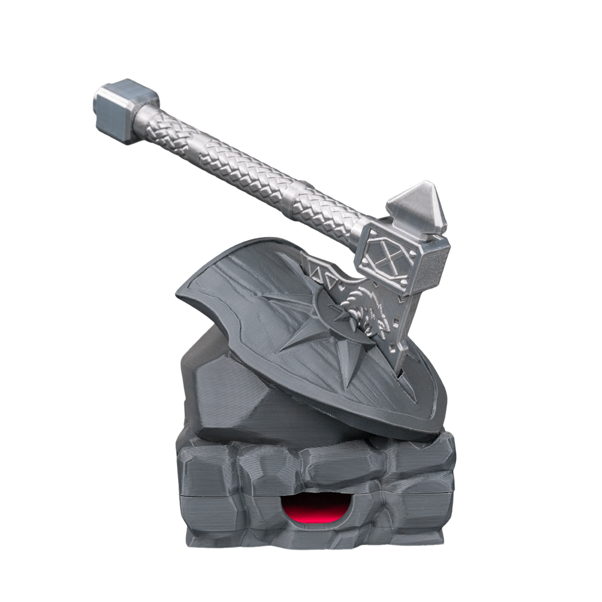 Viking Axe Pen Holder Desk Decor – Fantasy Medieval Desktop Organizer – Pen Not Included