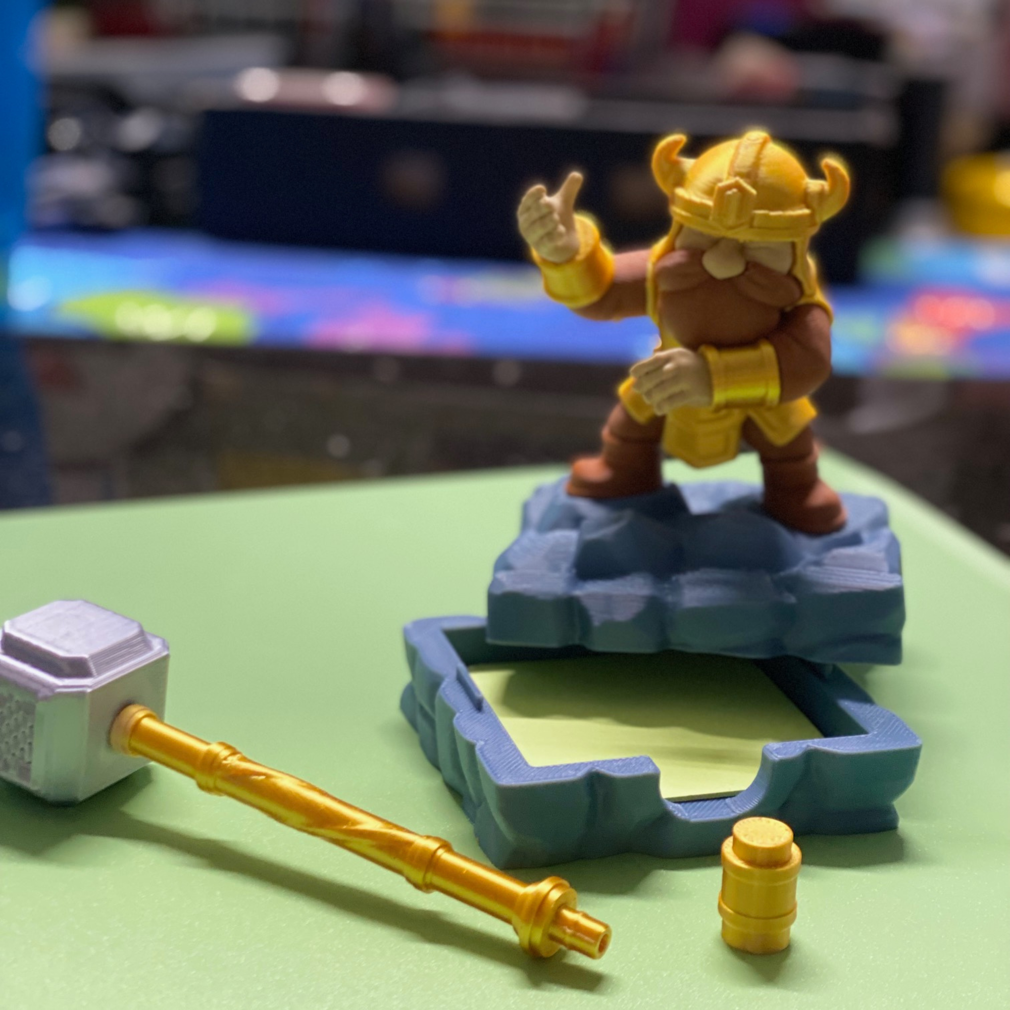 Viking Warrior Decorative Figurine – Fantasy Desk & Shelf Home Décor – BuildInk