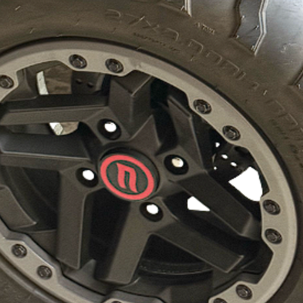 Wheel Center Cap Compatible with CFMOTO CFORCE / UFORCE / ZFORCE – Replacement Rim Cap – Black with Orange Logo