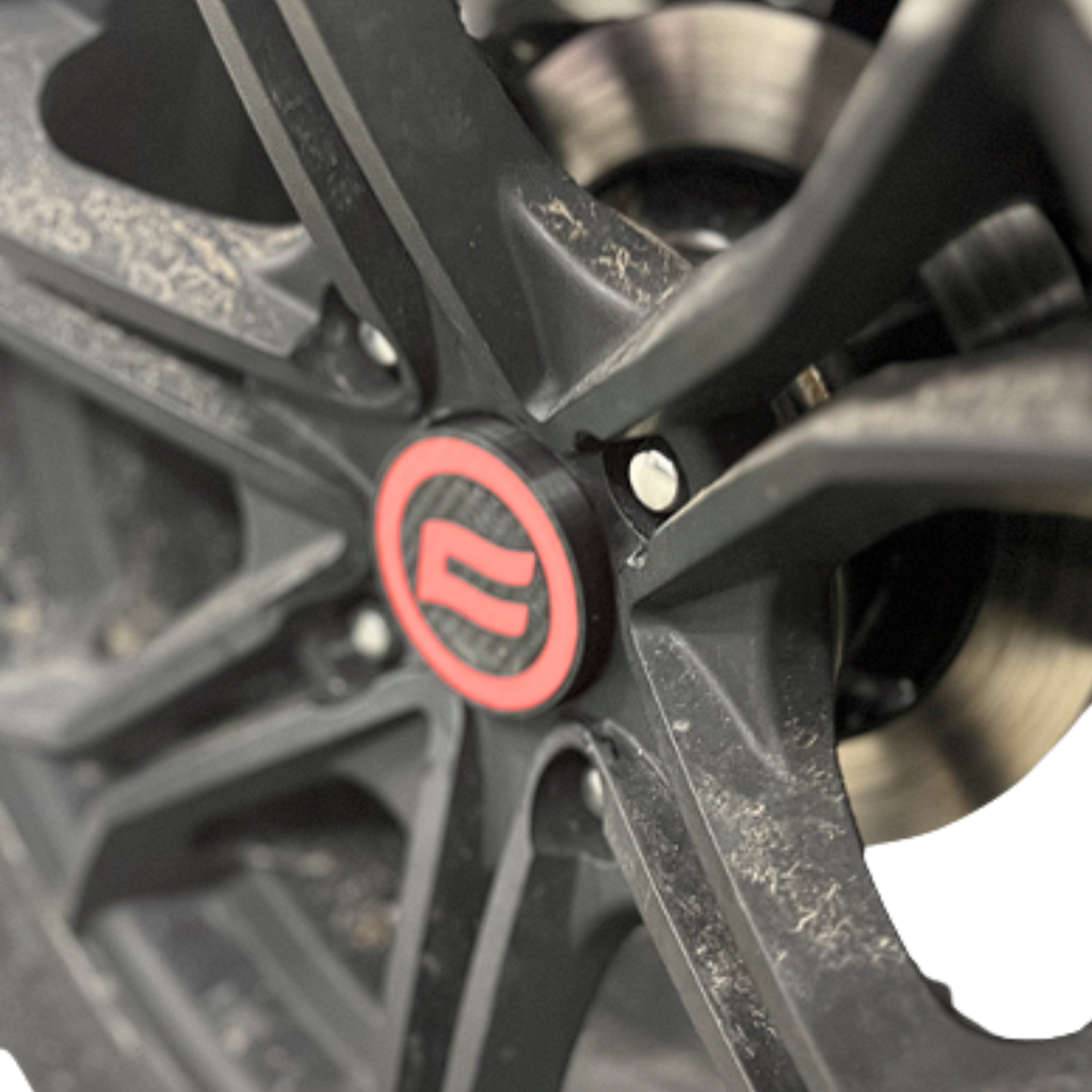 Wheel Center Cap Compatible with CFMOTO CFORCE / UFORCE / ZFORCE – Replacement Rim Cap – Black with Orange Logo