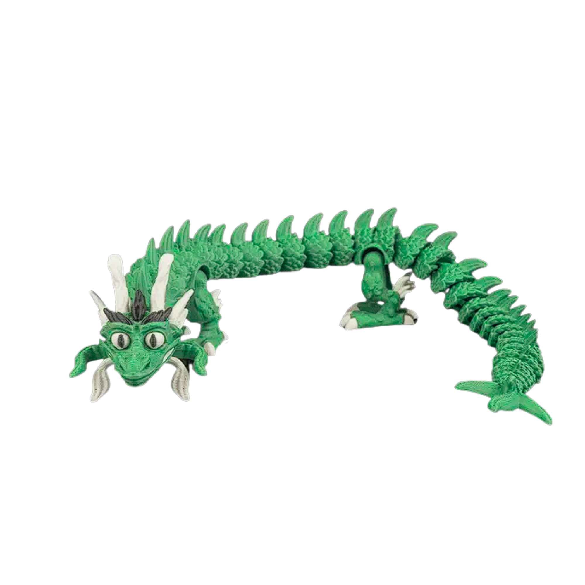 3D Printed Articulated Dragon – Flexible Fantasy Dragon Figure – Multi Color Options – Poseable Collectible