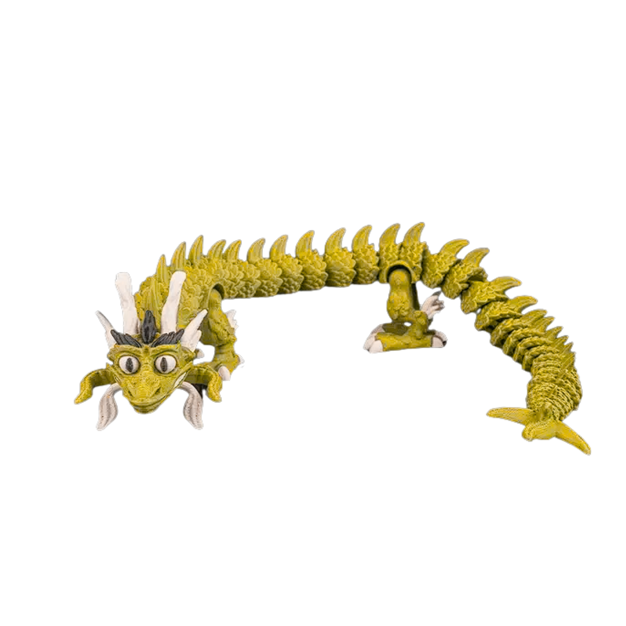 3D Printed Articulated Dragon – Flexible Fantasy Dragon Figure – Multi Color Options – Poseable Collectible