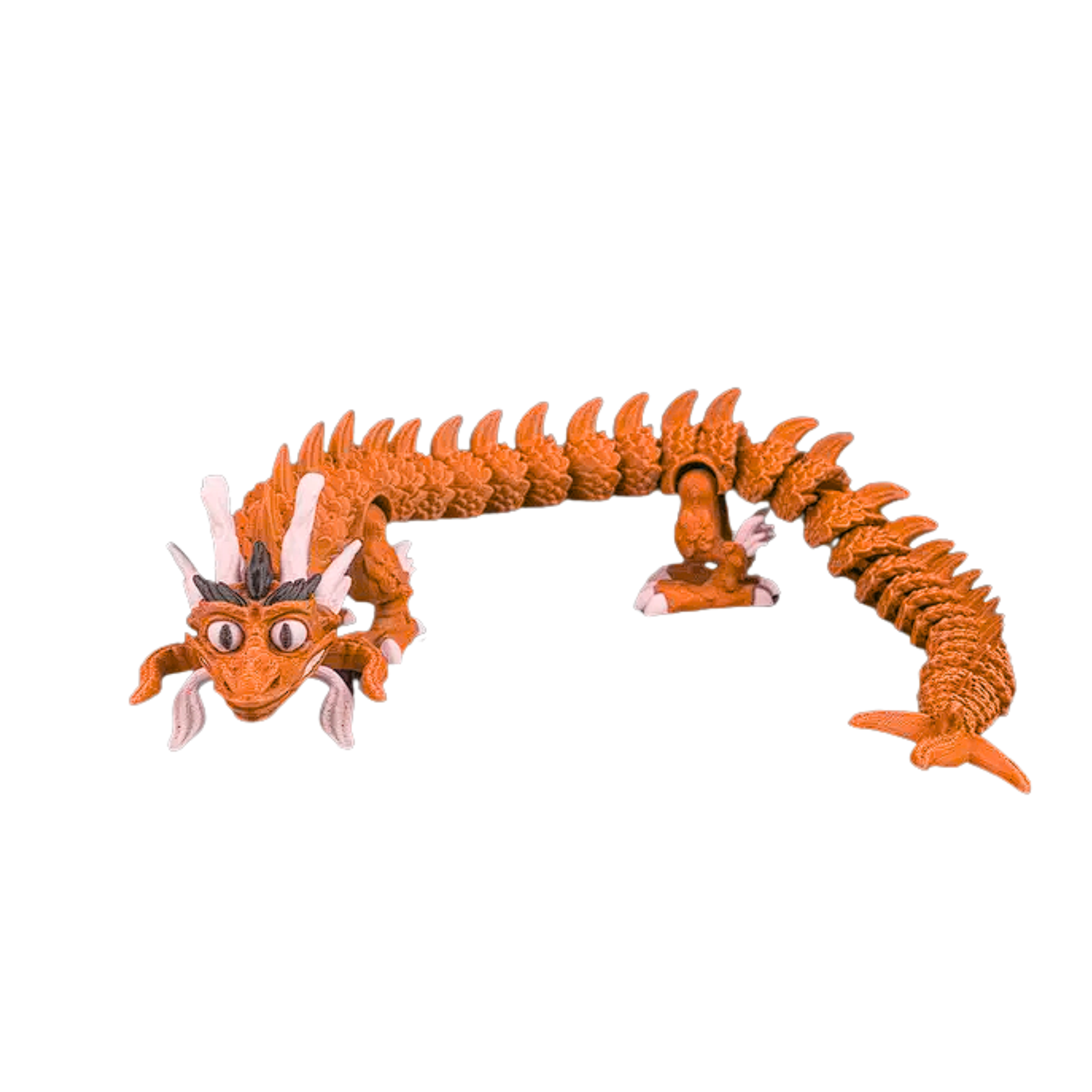 3D Printed Articulated Dragon – Flexible Fantasy Dragon Figure – Multi Color Options – Poseable Collectible