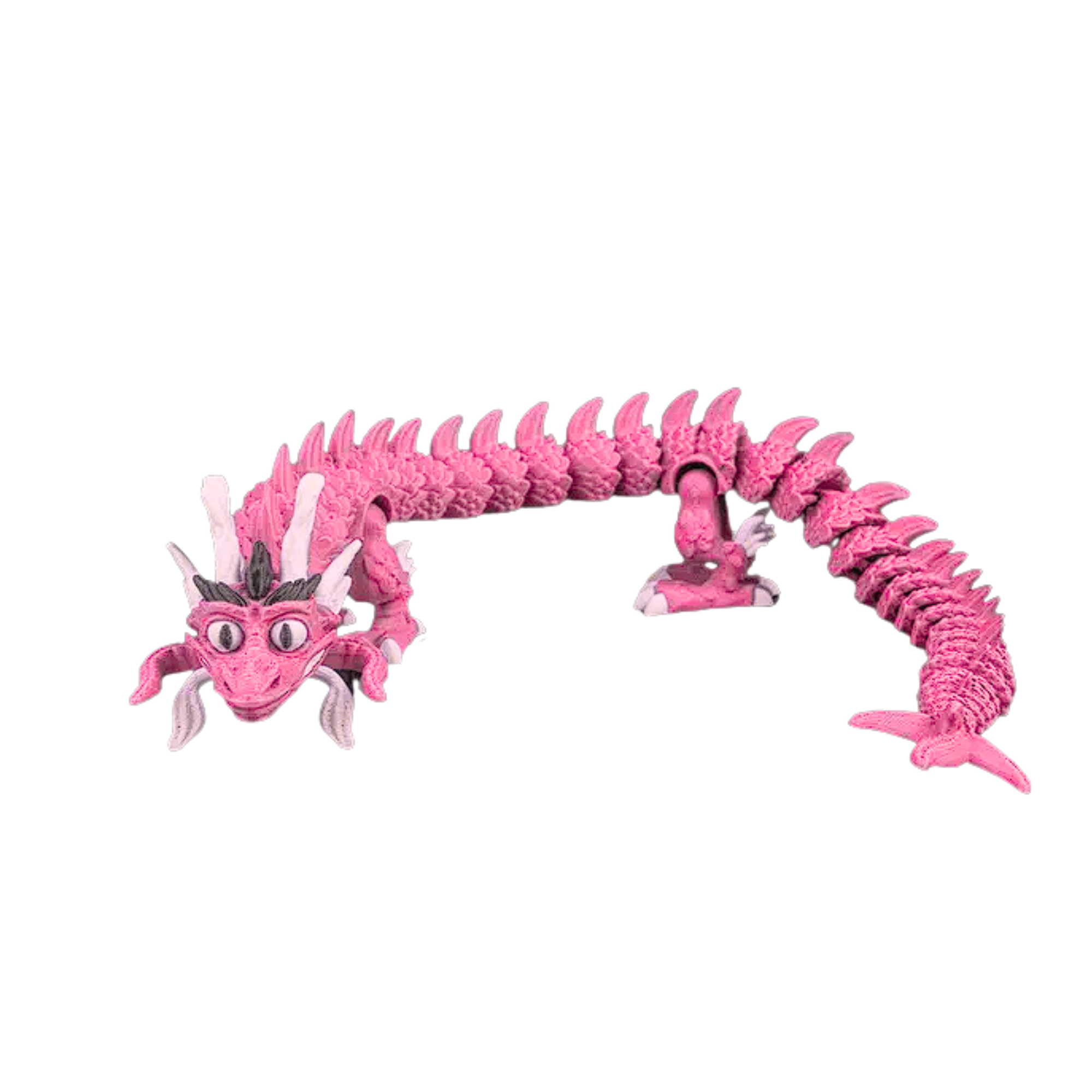 3D Printed Articulated Dragon – Flexible Fantasy Dragon Figure – Multi Color Options – Poseable Collectible