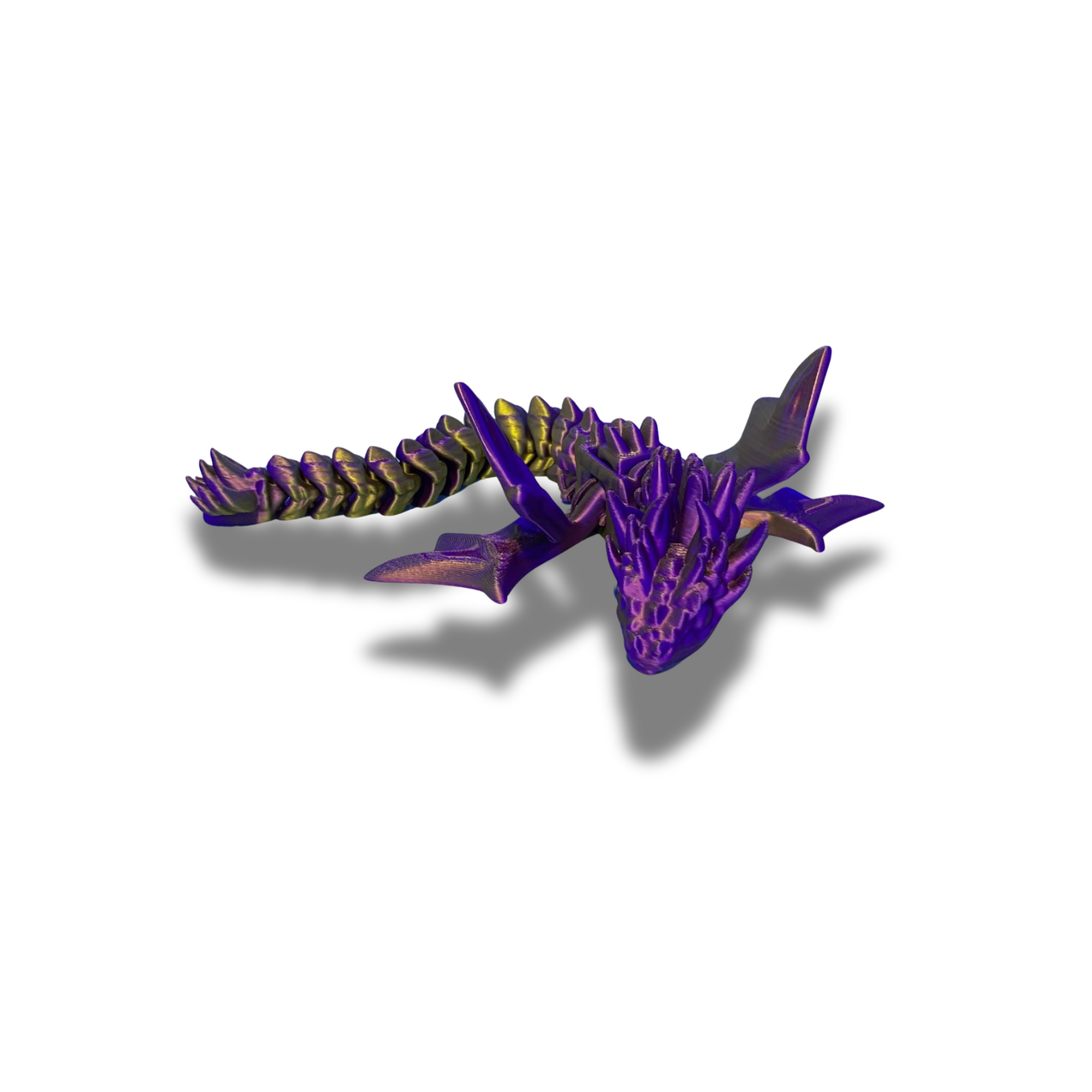 3D Printed Articulated Dragon – 9.5 Inch Flexible Dragon – Desk Decor – Random Colors
