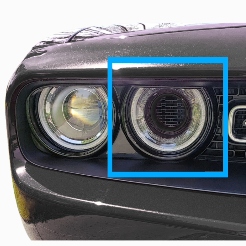 BuildInk™ Headlight Cold Air Intake Ring with Grille – Compatible with Dodge Challenger 2015–2021 – 3D Printed Automotive Accessory