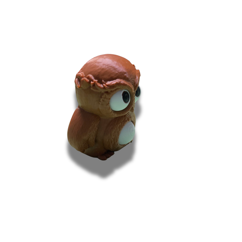 3D Printed Mini Owl Figurines – Cute Desk Decor Collectible – Approx. 2.5 in Tall x 1.5 in Wide – Set of 2