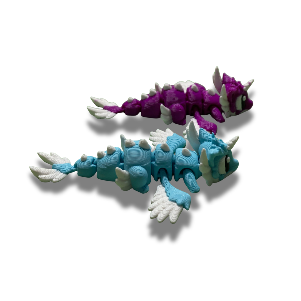 3D Printed Cute Baby Dragon Set (2-Pack) – Mini Fantasy Desk Figurines – Handmade PLA Collectibles