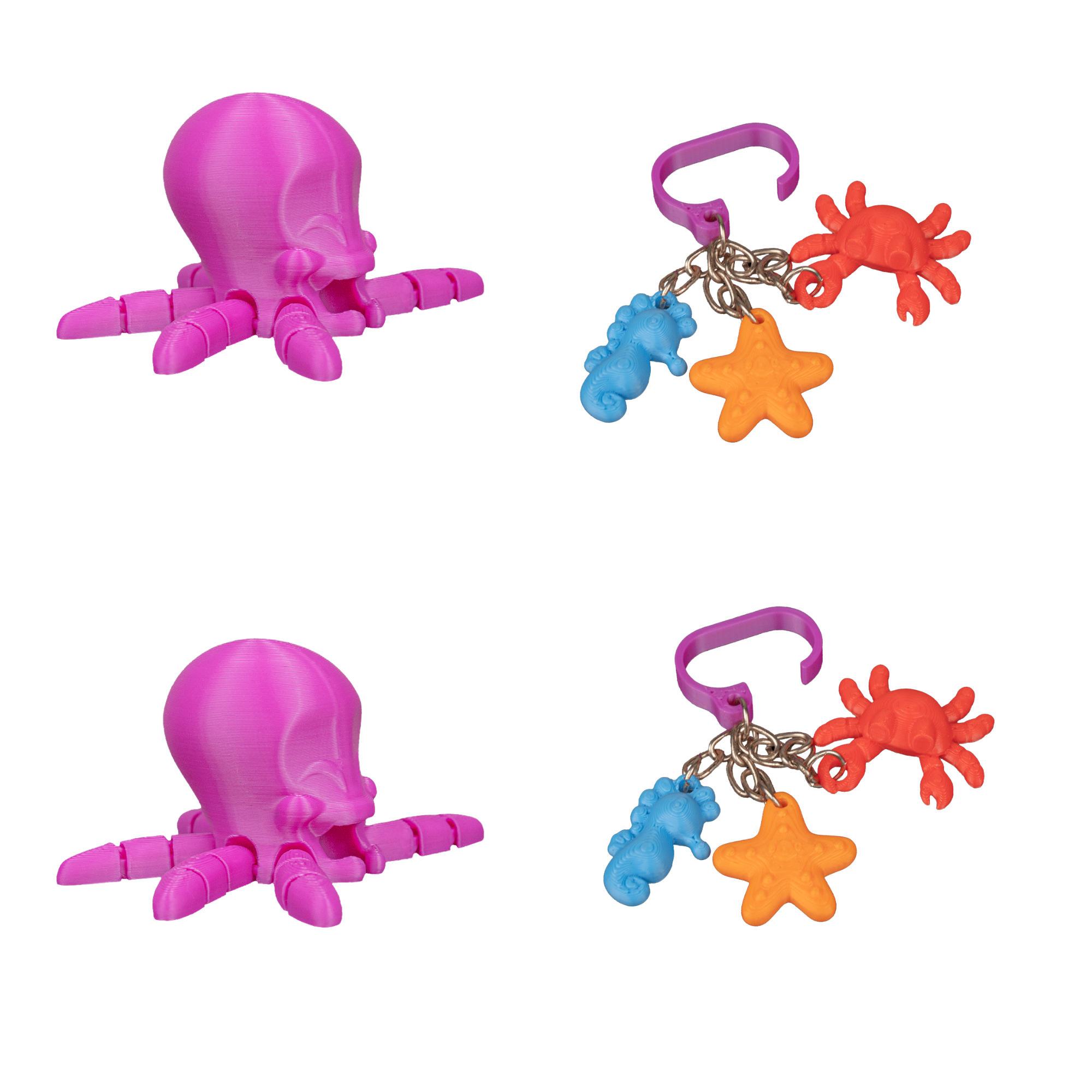 Deep Sips – Straw Topper & Ocean Charm Set (3-Pack) – 3D Printed Cup Accessories – Random Colors