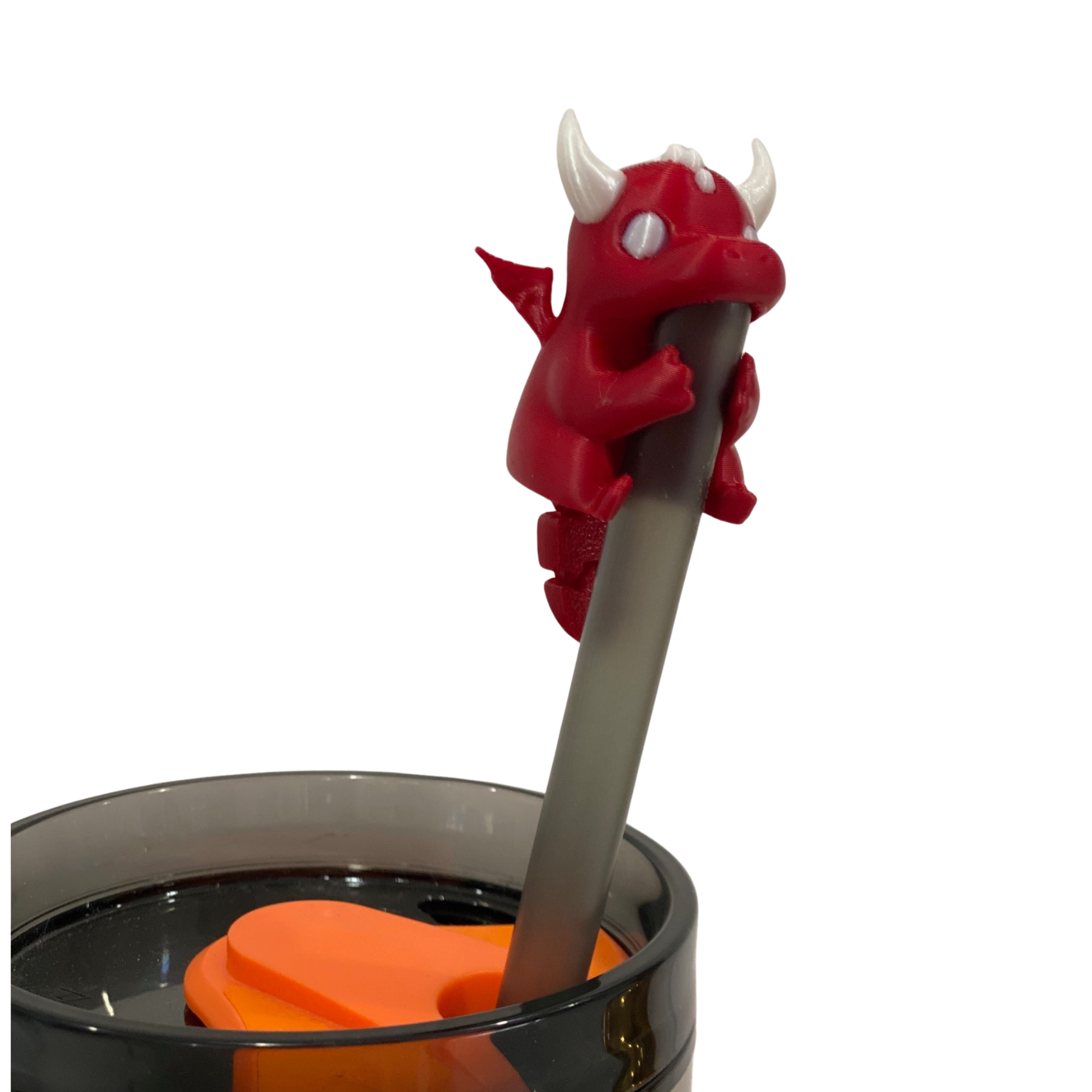 3-Pack Straw Toppers + Cup Charms Set – Cute 3D Printed Animals – Random Colors – Fits Stanley/Yeti Straws